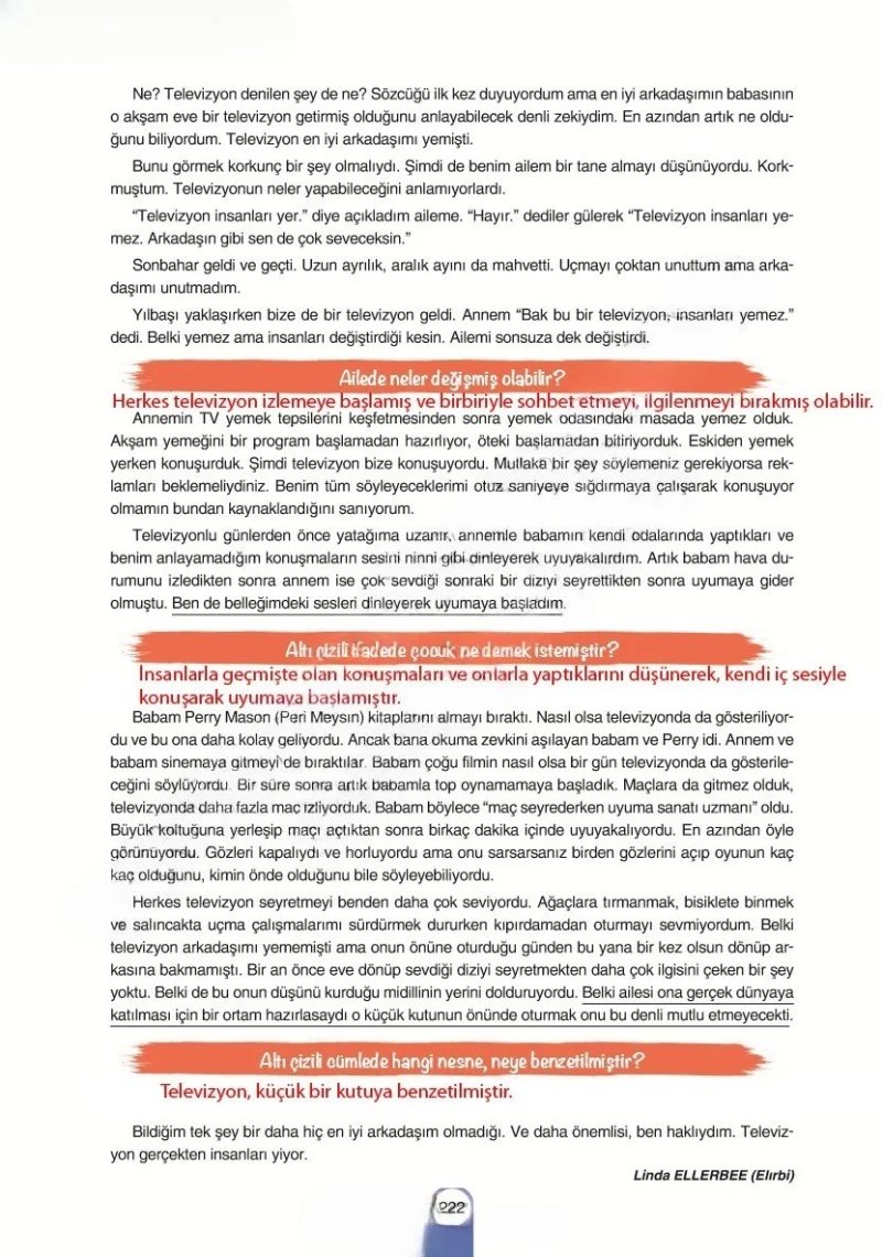 6. Sınıf Türkçe Ders Kitabı Cevapları Yıldırım Yayınları Sayfa 222 Çözüm Görseli