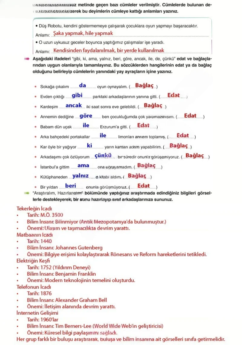 6. Sınıf Türkçe Ders Kitabı Cevapları Yıldırım Yayınları Sayfa 235 Çözüm Görseli