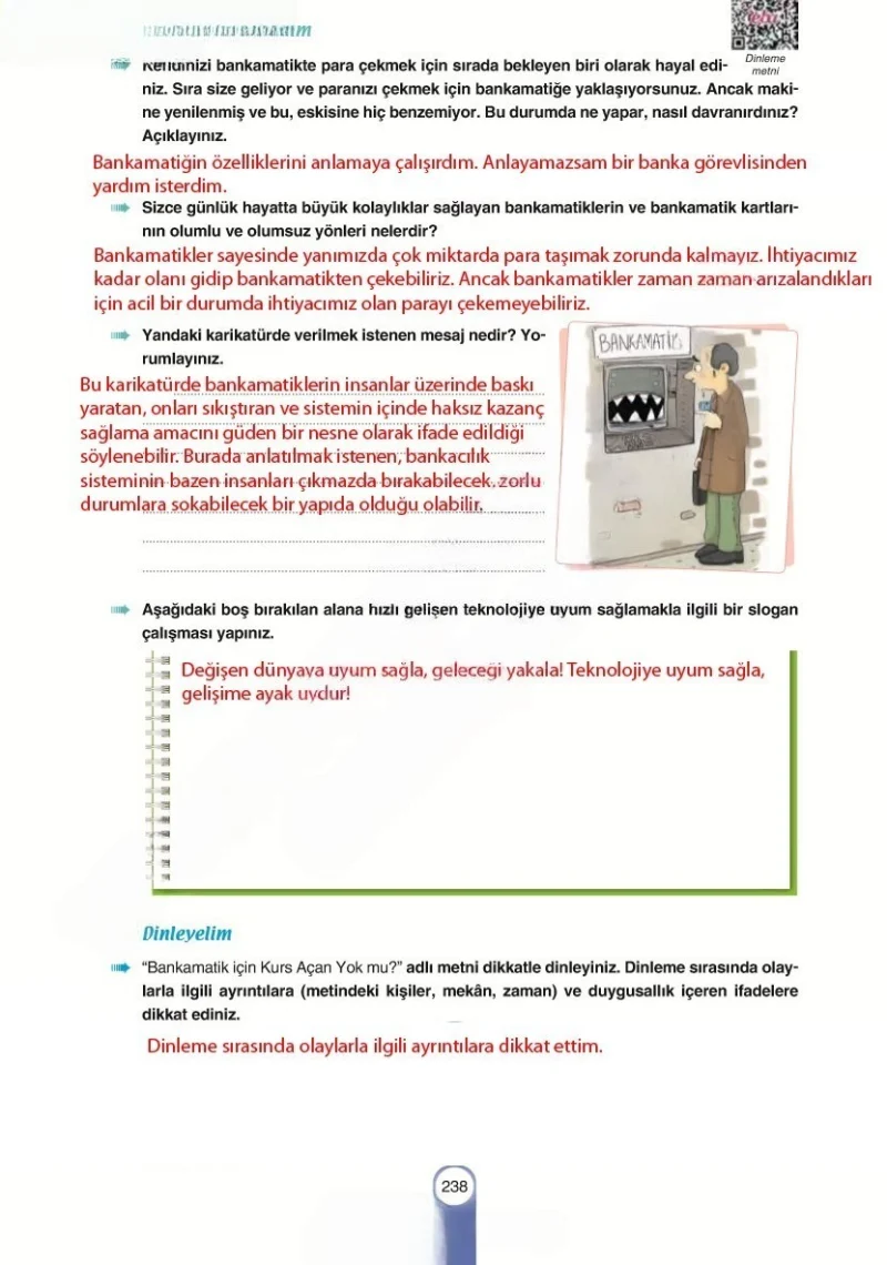 6. Sınıf Türkçe Ders Kitabı Cevapları Yıldırım Yayınları Sayfa 238 Çözüm Görseli
