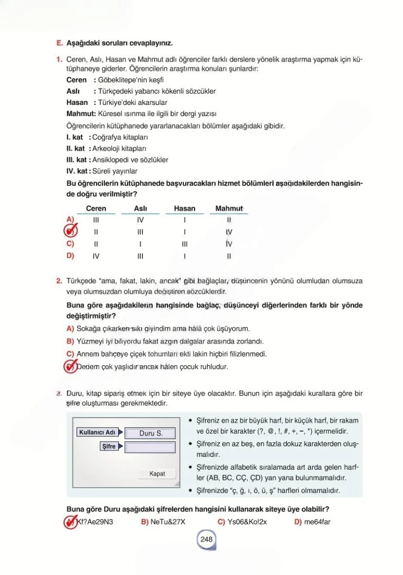 6. Sınıf Türkçe Ders Kitabı Cevapları Yıldırım Yayınları Sayfa 248 Çözüm Görseli