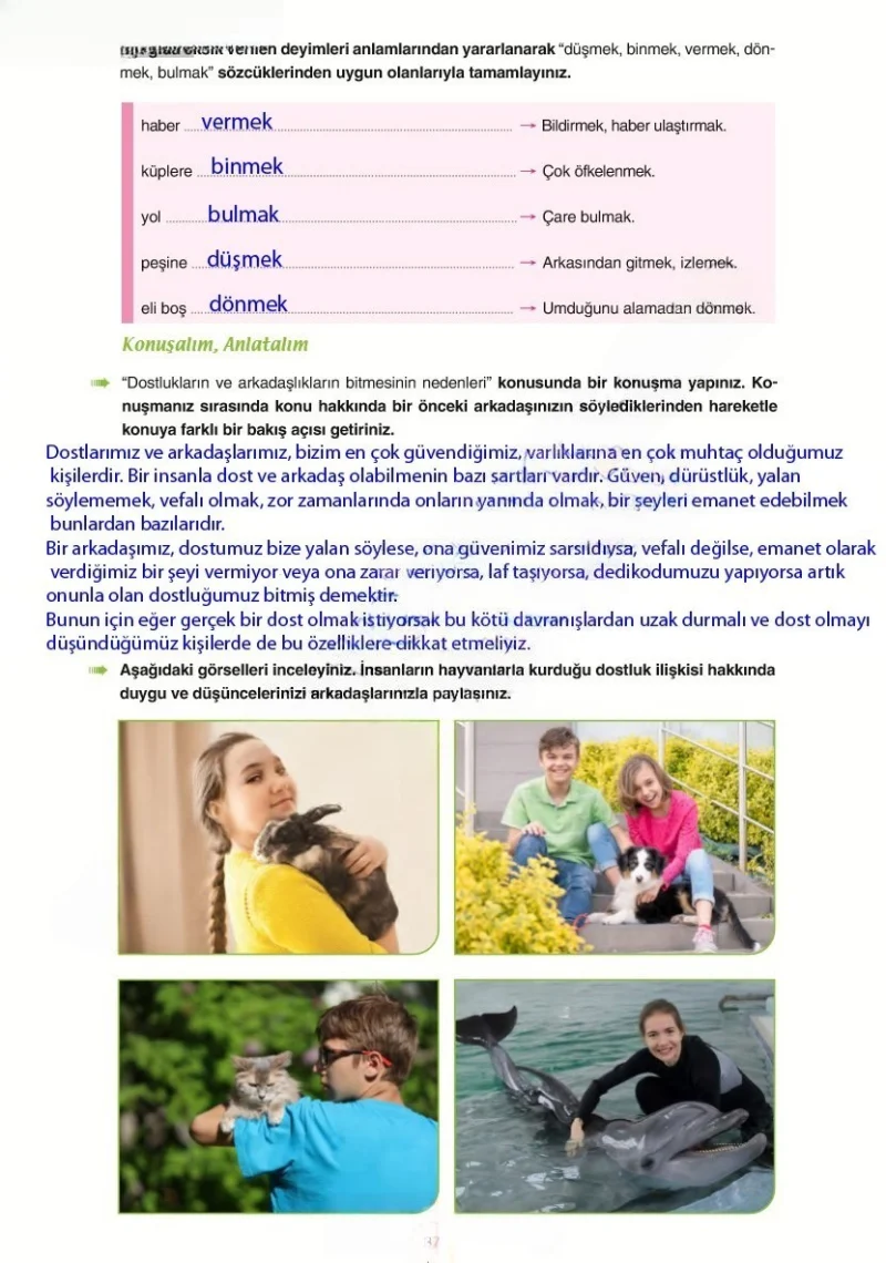 6. Sınıf Türkçe Ders Kitabı Cevapları Yıldırım Yayınları Sayfa 37 Çözüm Görseli