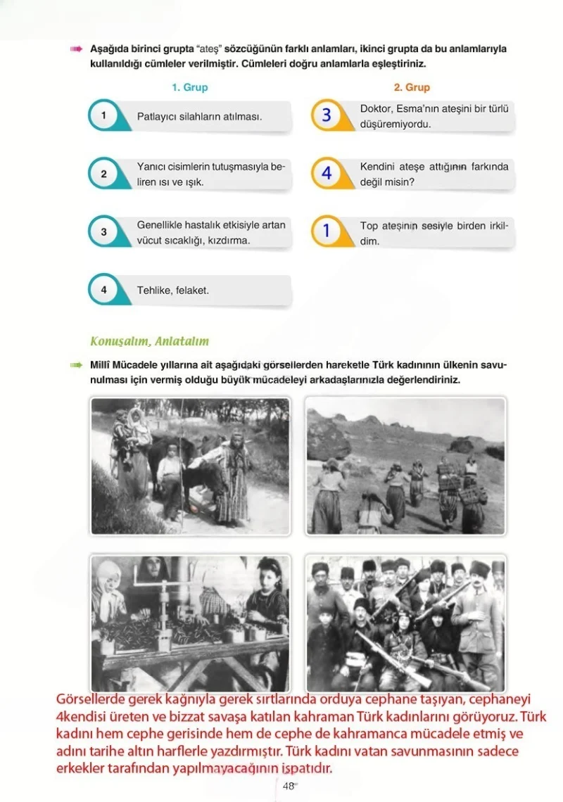 6. Sınıf Türkçe Ders Kitabı Cevapları Yıldırım Yayınları Sayfa 48 Çözüm Görseli