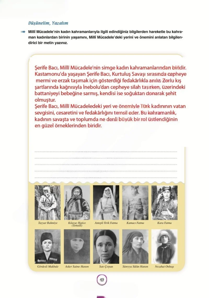 6. Sınıf Türkçe Ders Kitabı Cevapları Yıldırım Yayınları Sayfa 49 Çözüm Görseli