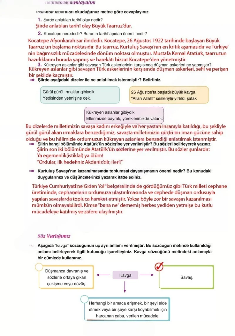 6. Sınıf Türkçe Ders Kitabı Cevapları Yıldırım Yayınları Sayfa 52 Çözüm Görseli