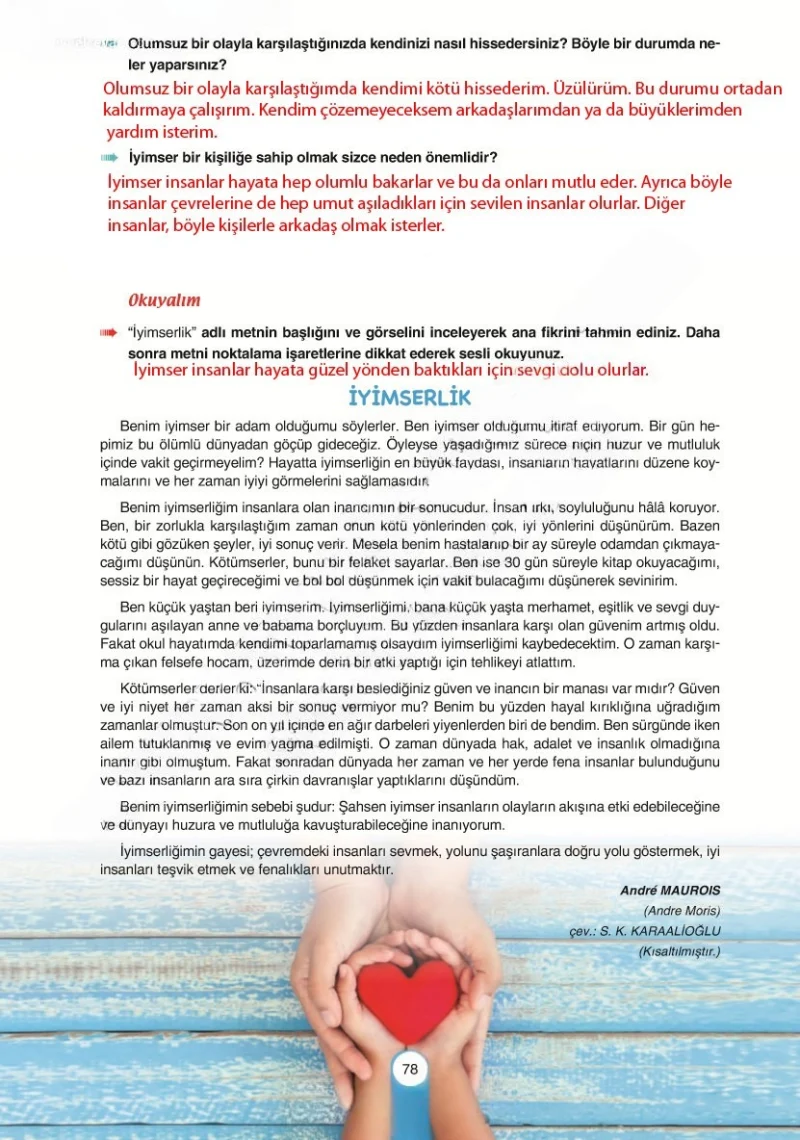 6. Sınıf Türkçe Ders Kitabı Cevapları Yıldırım Yayınları Sayfa 78 Çözüm Görseli