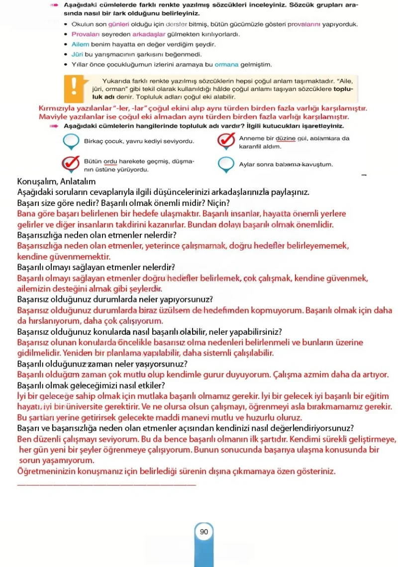 6. Sınıf Türkçe Ders Kitabı Cevapları Yıldırım Yayınları Sayfa 90 Çözüm Görseli