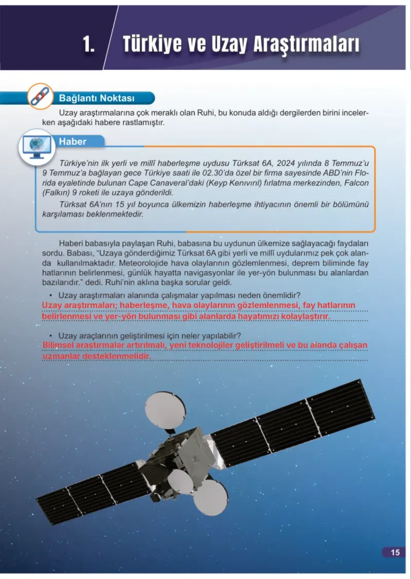 7. Sınıf Fen Bilimleri Ders Kitabı Cevapları Meb Yayınları 1. Kitap Sayfa 15 Çözüm Görseli