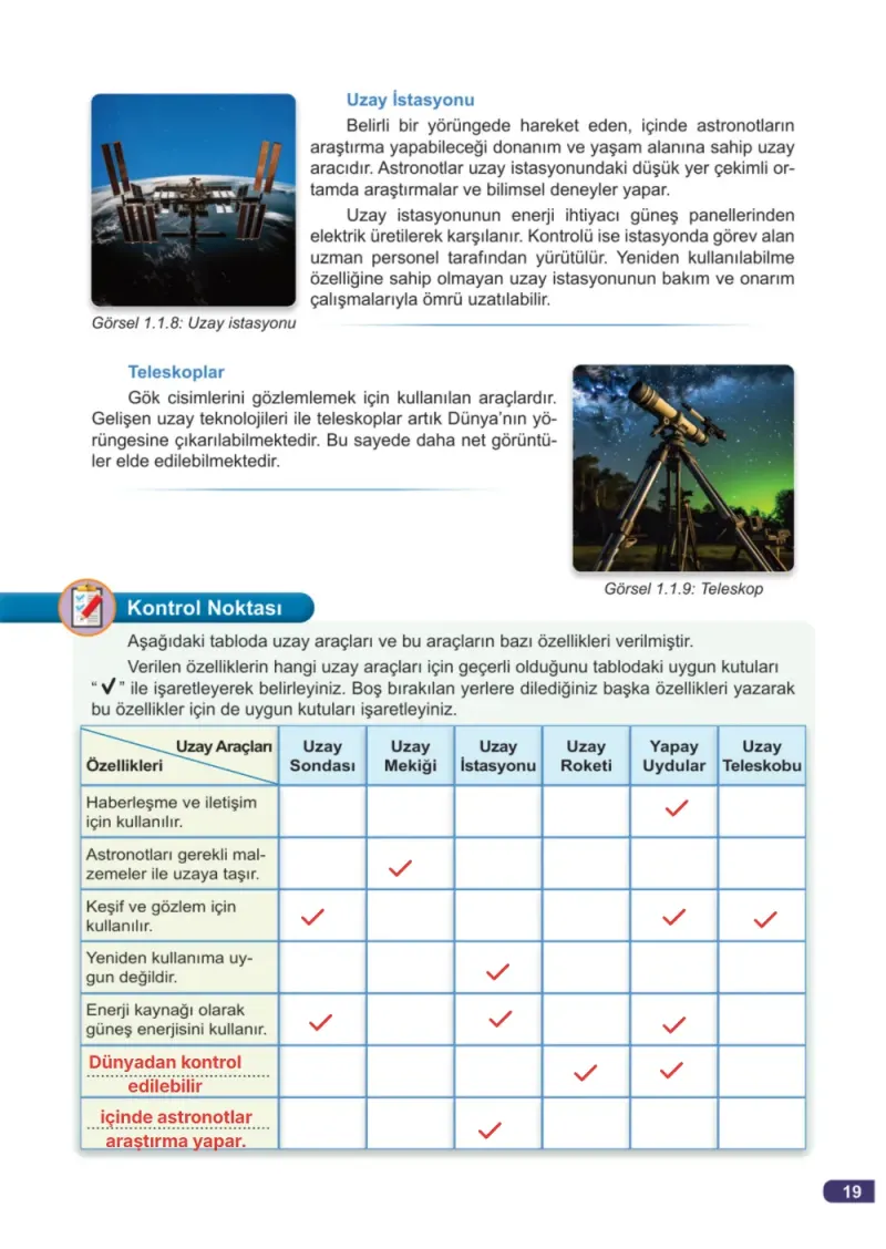 7. Sınıf Fen Bilimleri Ders Kitabı Cevapları Meb Yayınları 1. Kitap Sayfa 19 Çözüm Görseli