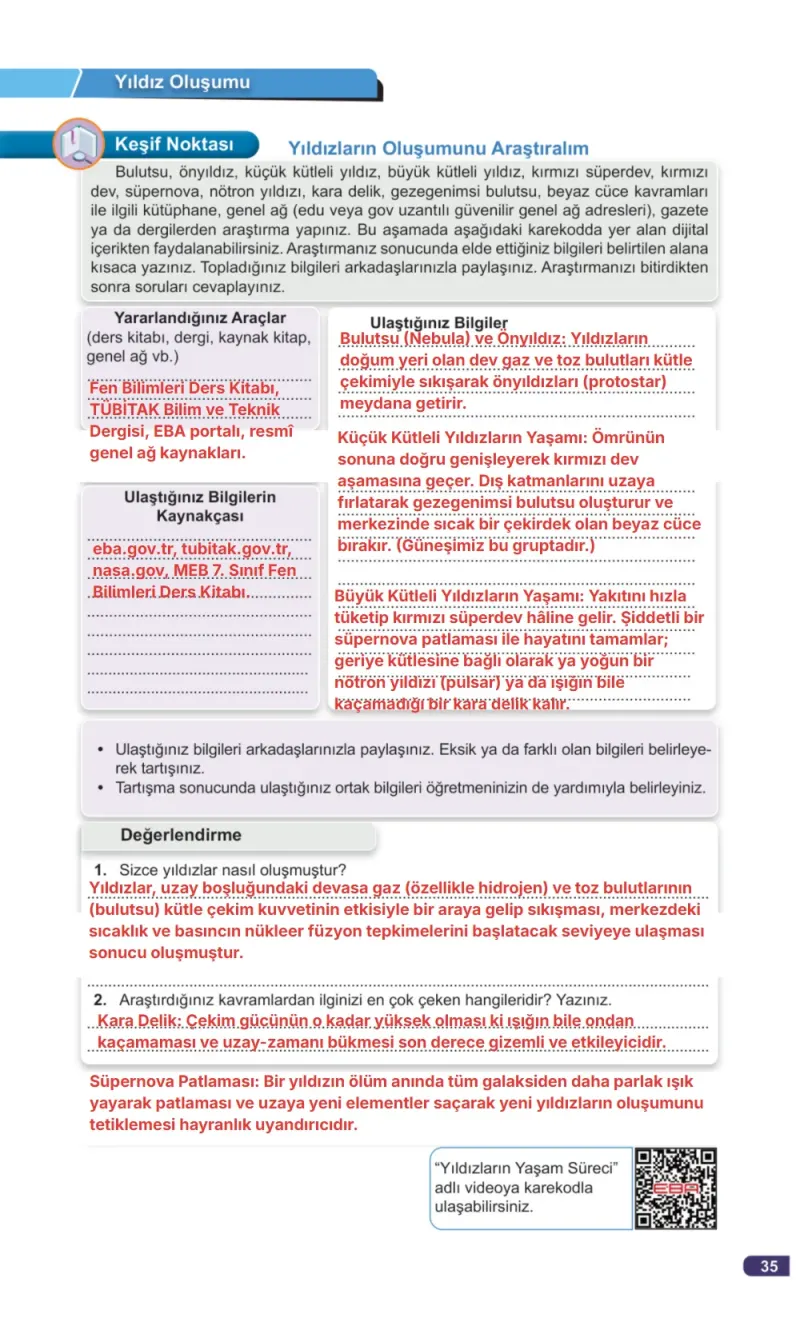 7. Sınıf Fen Bilimleri Ders Kitabı Cevapları Meb Yayınları 1. Kitap Sayfa 35 Çözüm Görseli