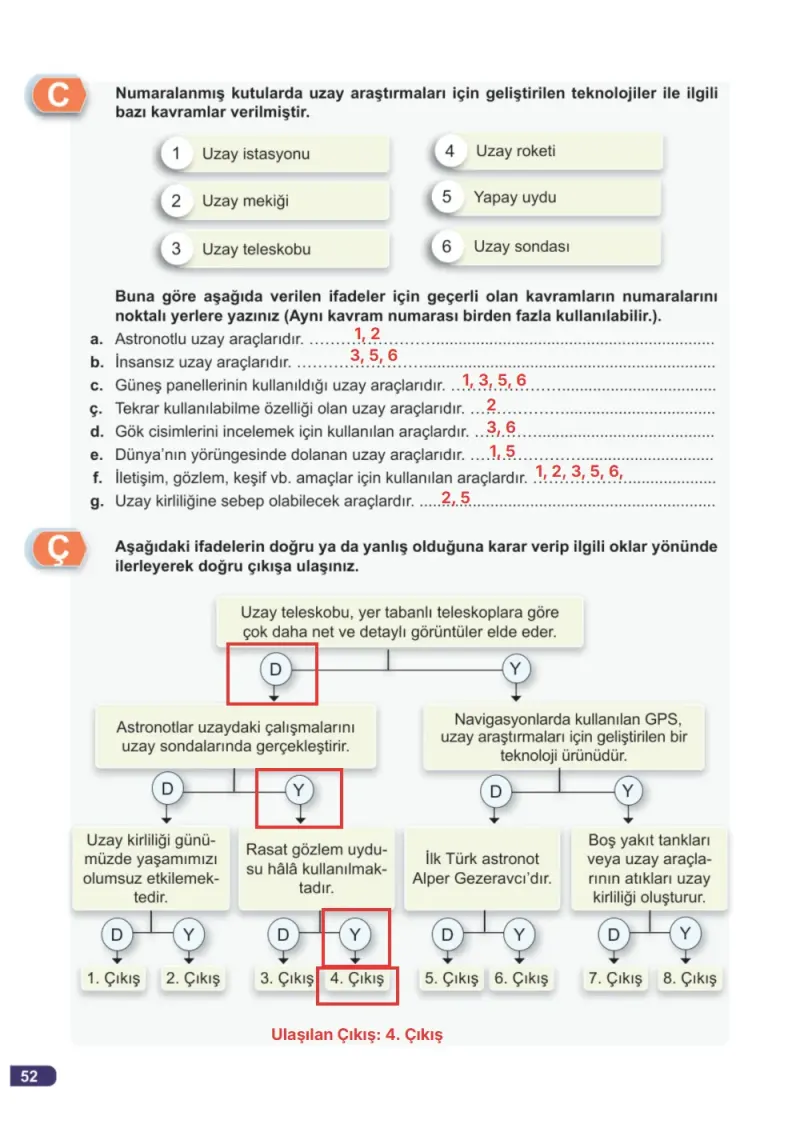 7. Sınıf Fen Bilimleri Ders Kitabı Cevapları Meb Yayınları 1. Kitap Sayfa 52 Çözüm Görseli