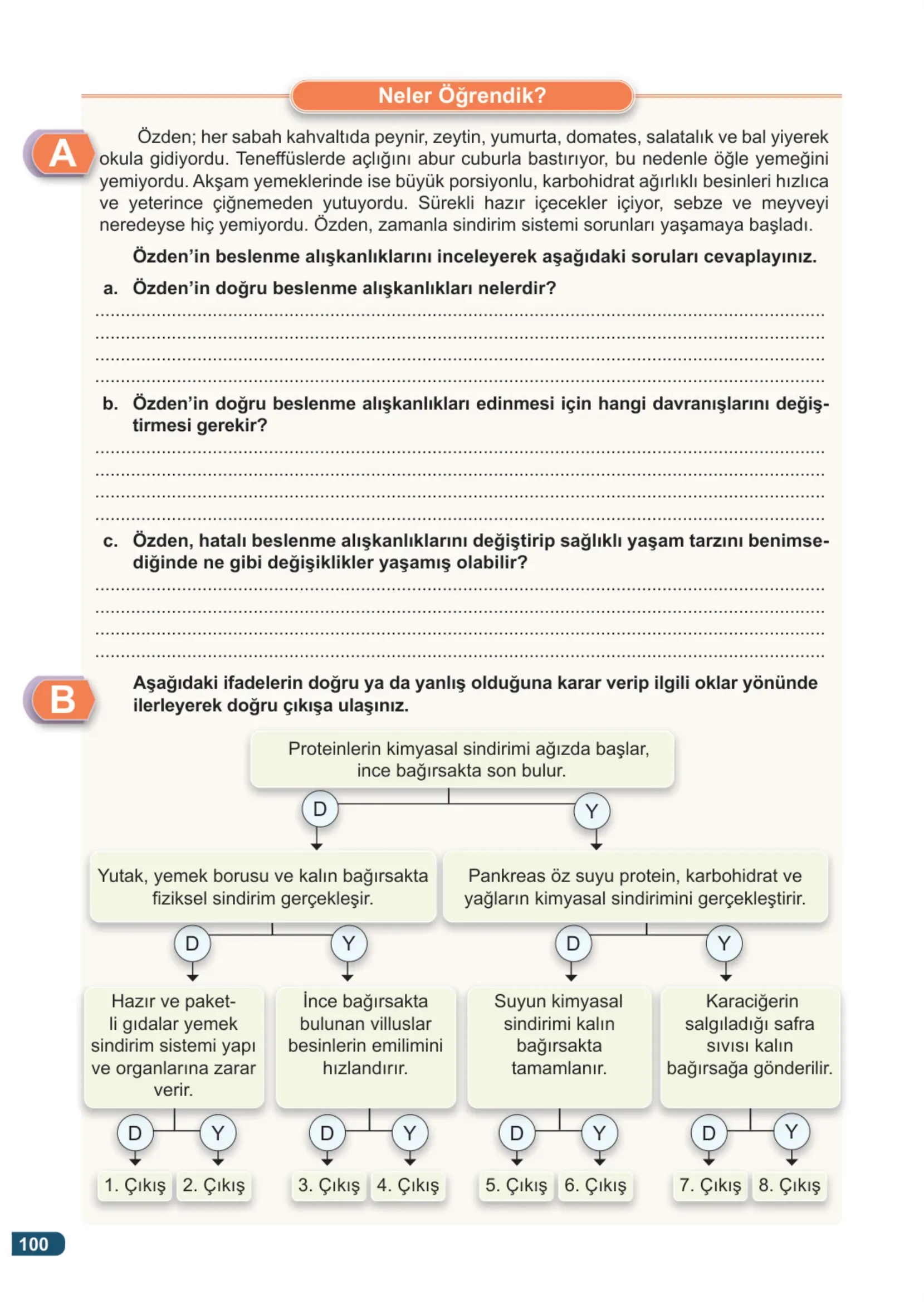 7. Sınıf Fen Bilimleri Ders Kitabı Cevapları Meb Yayınları 1. Kitap Sayfa 100