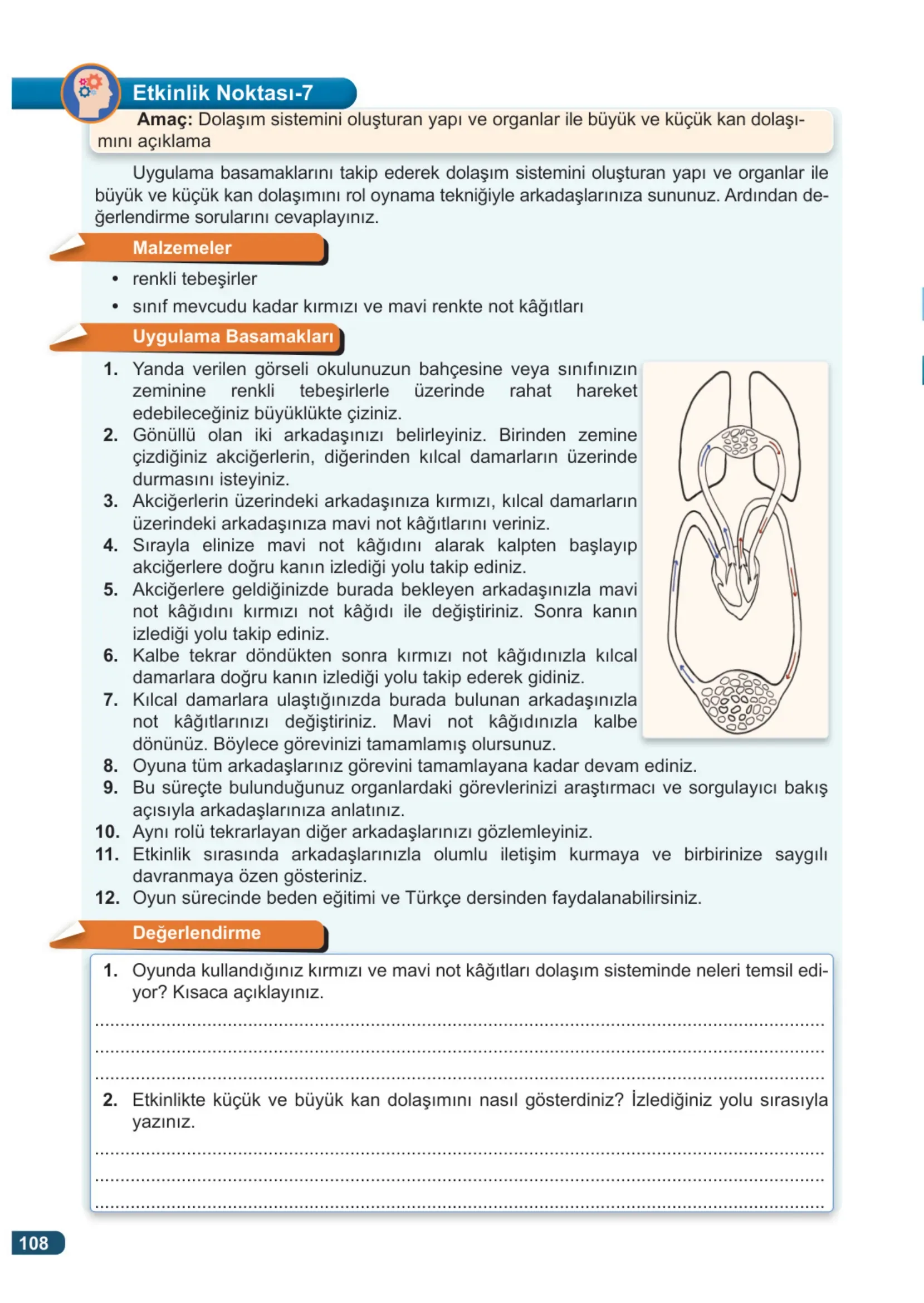 7. Sınıf Fen Bilimleri Ders Kitabı Cevapları Meb Yayınları 1. Kitap Sayfa 108