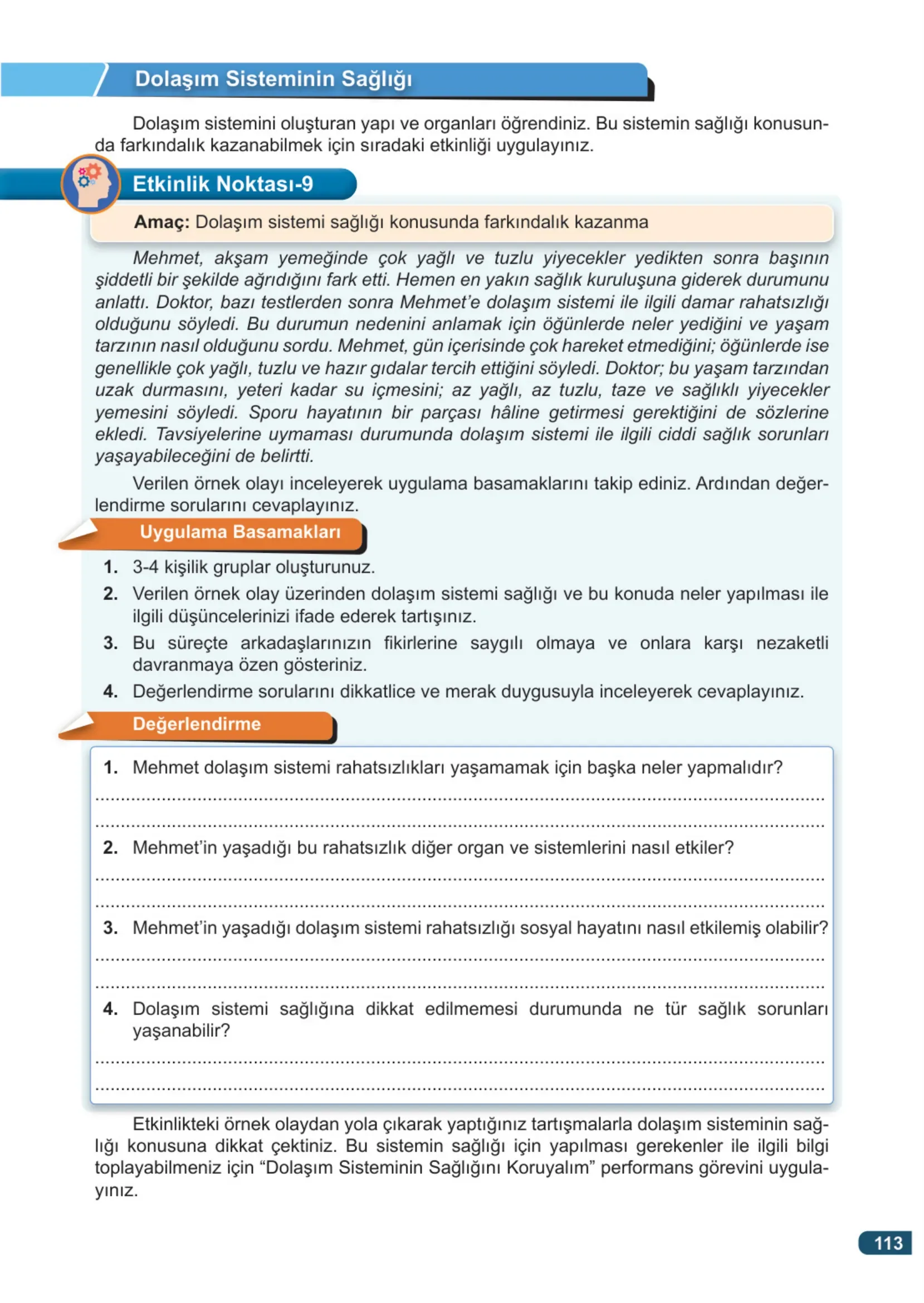 7. Sınıf Fen Bilimleri Ders Kitabı Cevapları Meb Yayınları 1. Kitap Sayfa 113