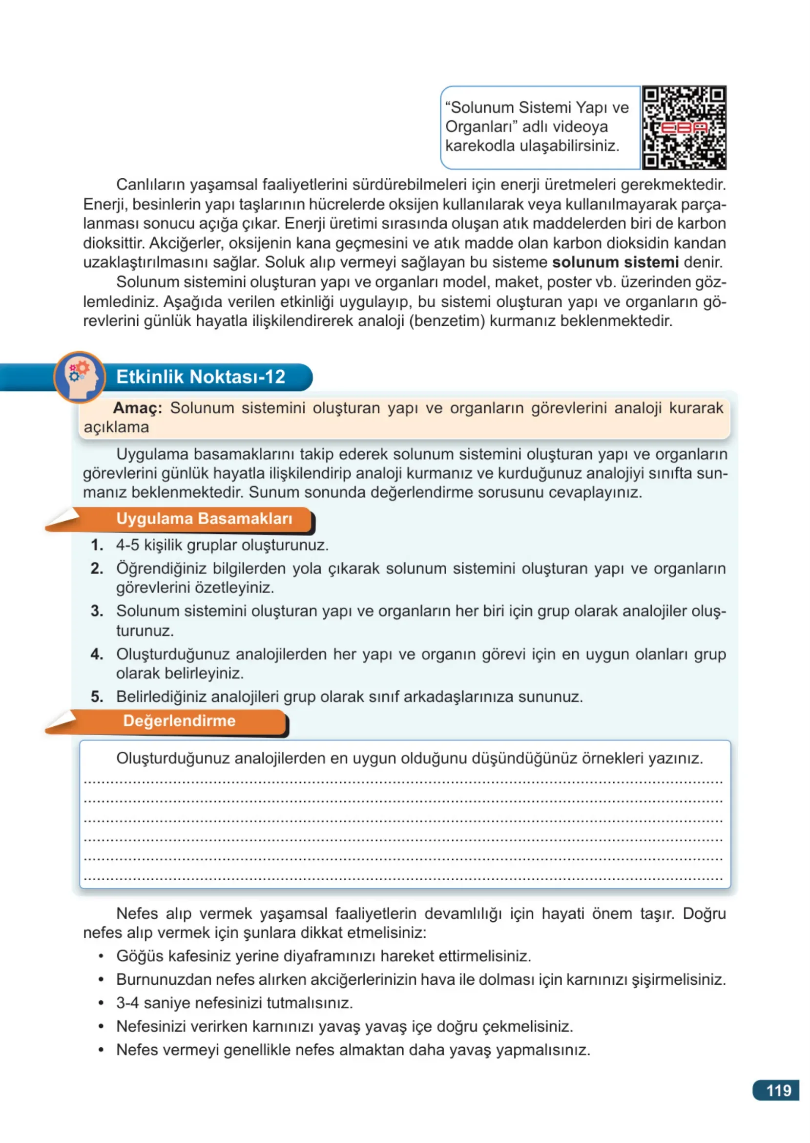 7. Sınıf Fen Bilimleri Ders Kitabı Cevapları Meb Yayınları 1. Kitap Sayfa 119