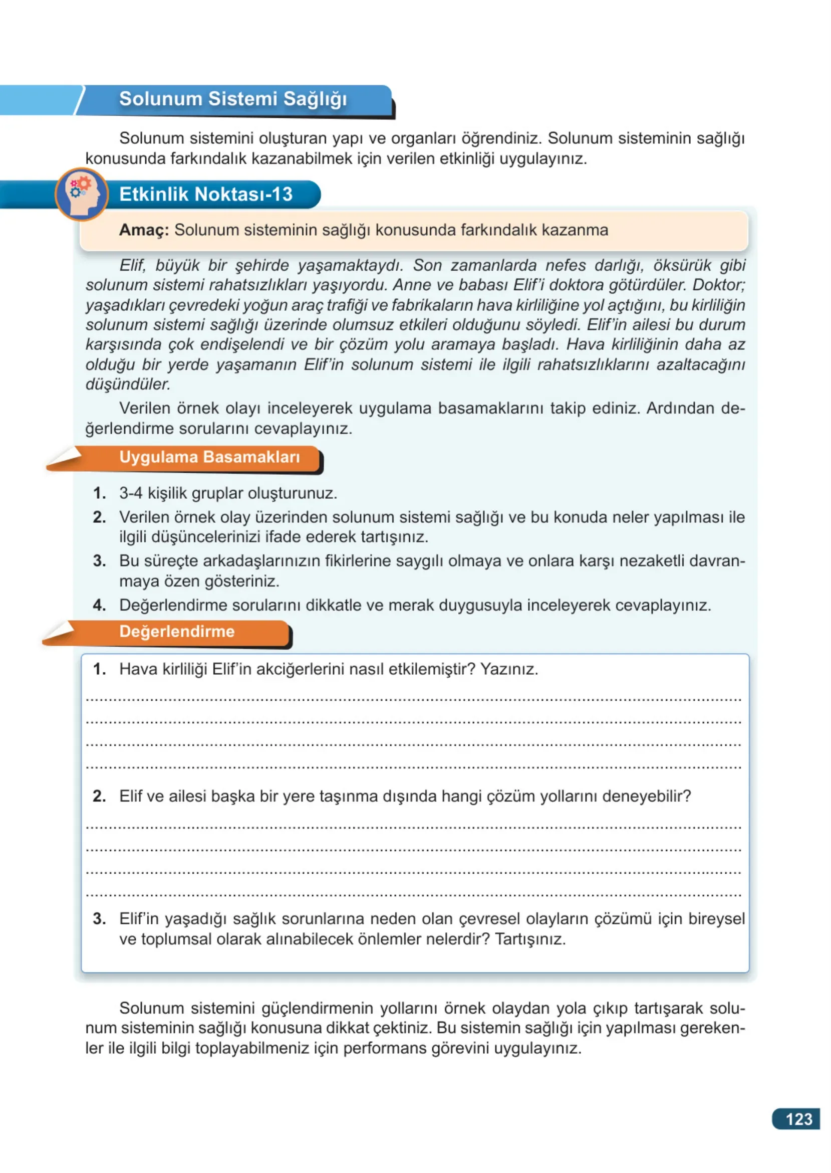 7. Sınıf Fen Bilimleri Ders Kitabı Cevapları Meb Yayınları 1. Kitap Sayfa 123