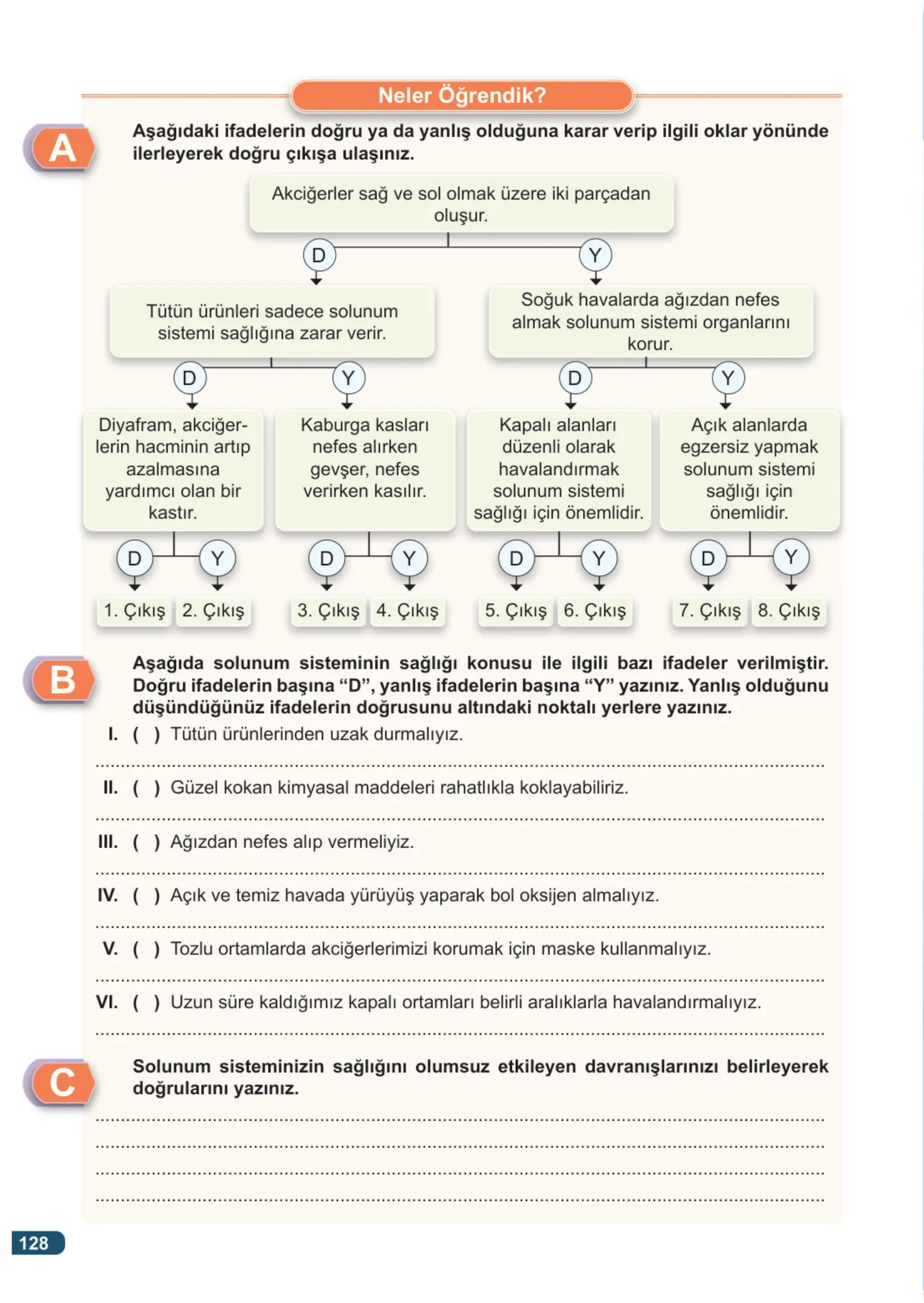 7. Sınıf Fen Bilimleri Ders Kitabı Cevapları Meb Yayınları 1. Kitap Sayfa 128
