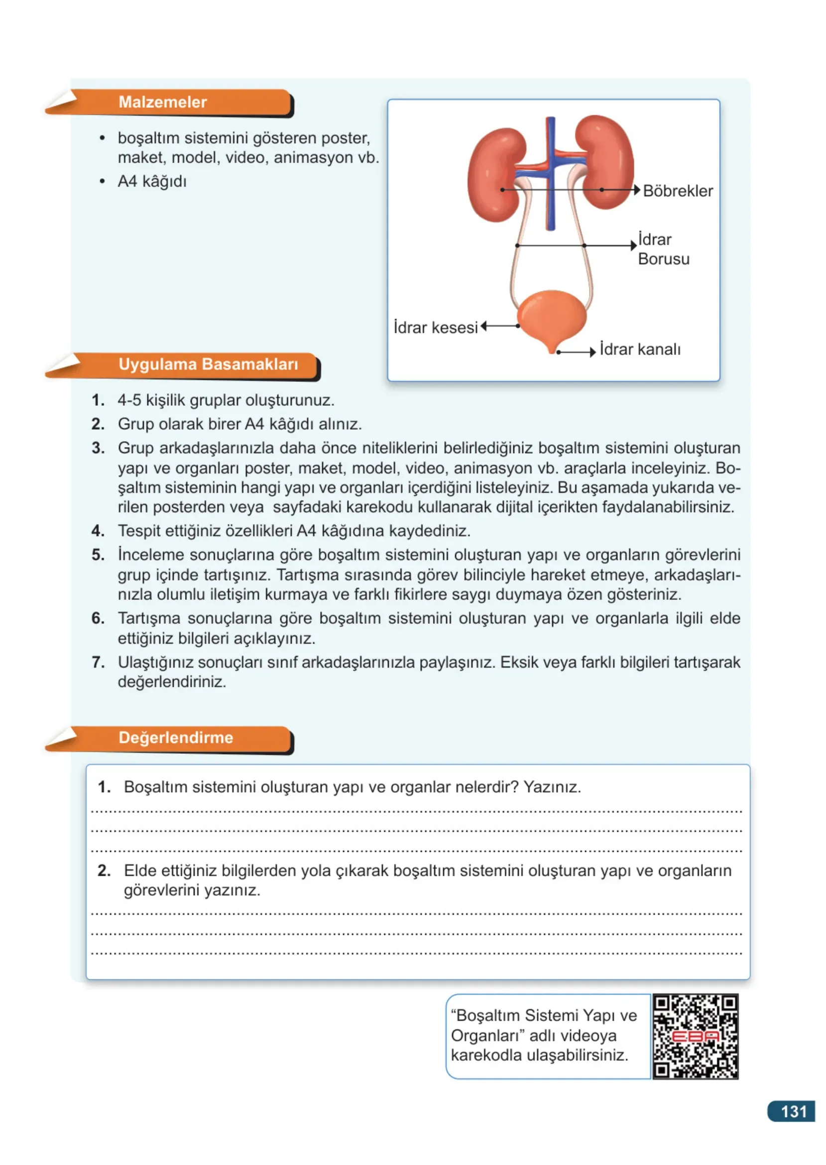 7. Sınıf Fen Bilimleri Ders Kitabı Cevapları Meb Yayınları 1. Kitap Sayfa 131