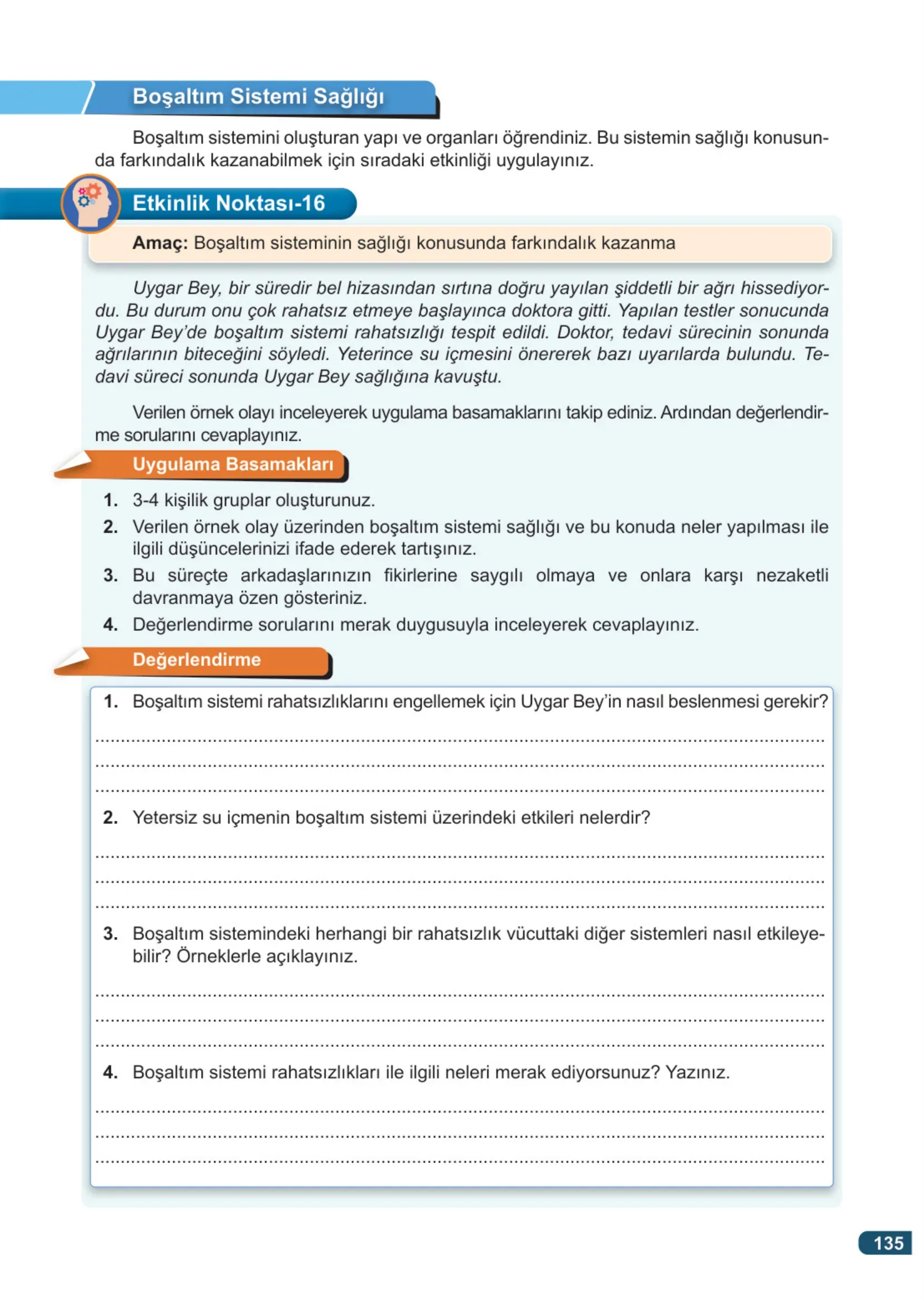 7. Sınıf Fen Bilimleri Ders Kitabı Cevapları Meb Yayınları 1. Kitap Sayfa 135