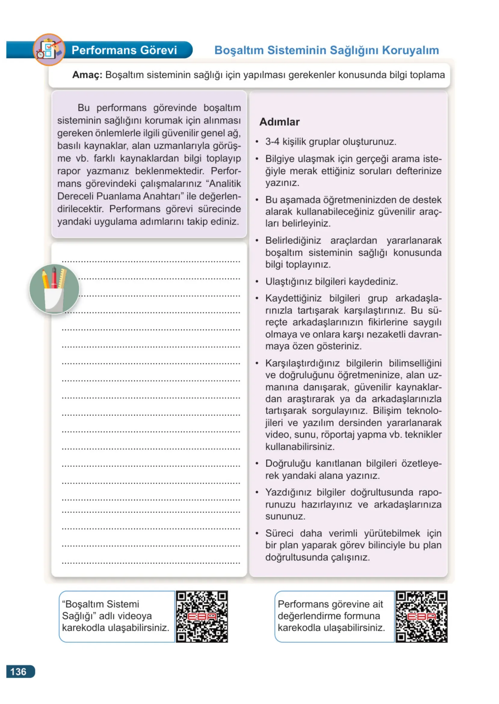 7. Sınıf Fen Bilimleri Ders Kitabı Cevapları Meb Yayınları 1. Kitap Sayfa 136