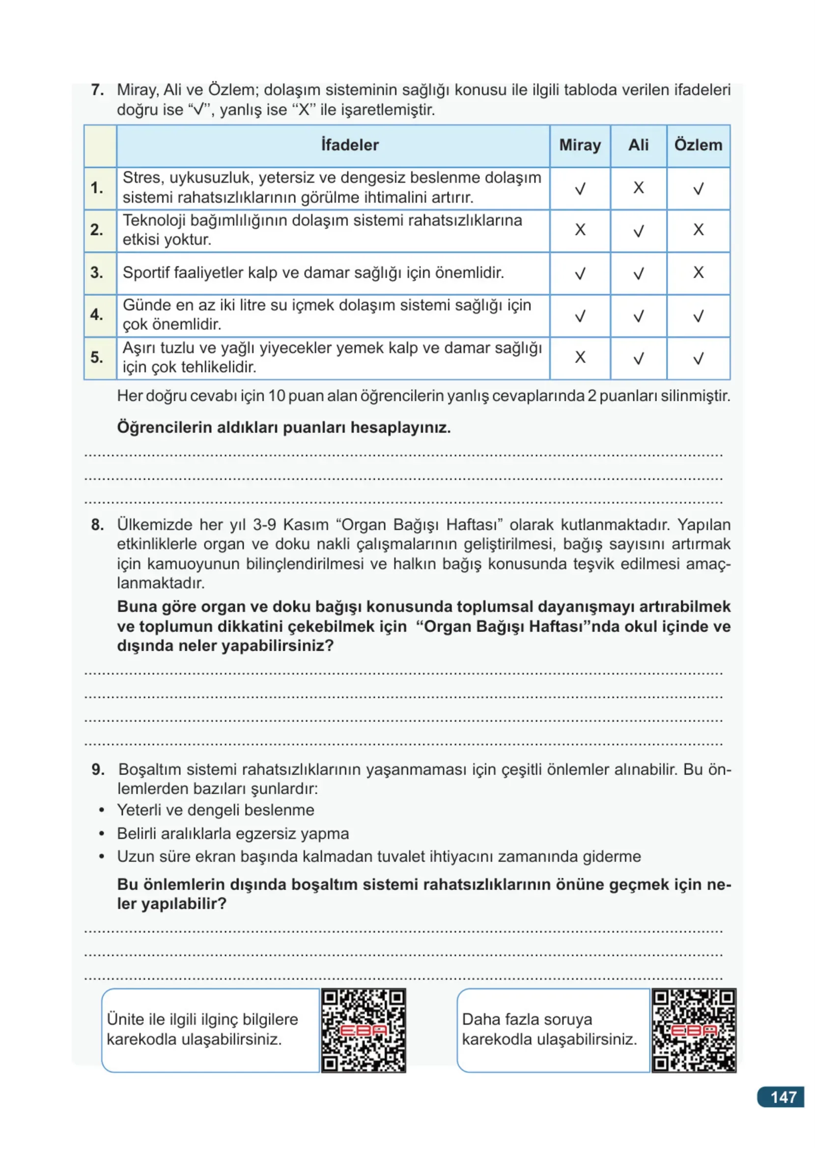 7. Sınıf Fen Bilimleri Ders Kitabı Cevapları Meb Yayınları 1. Kitap Sayfa 147