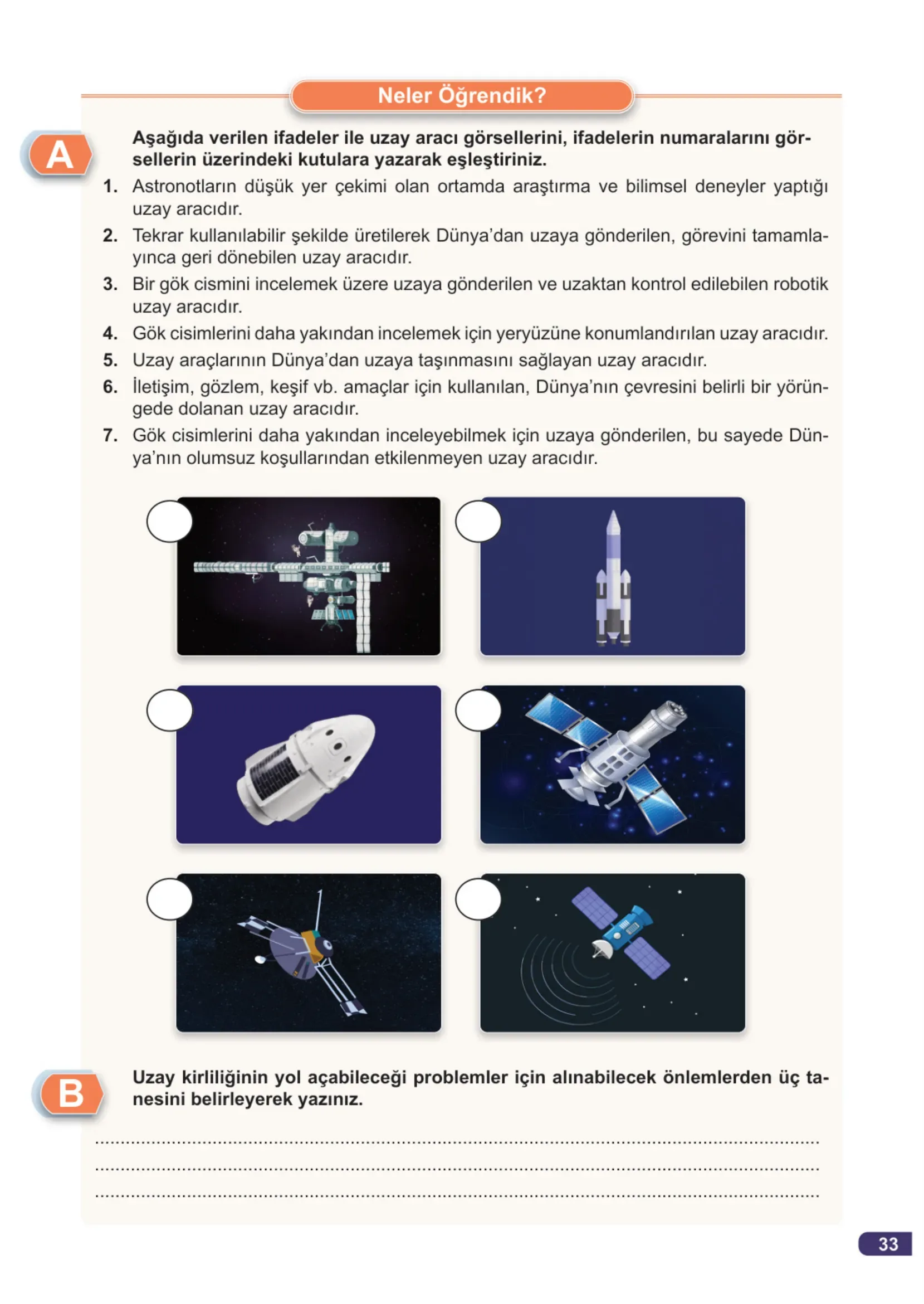 7. Sınıf Fen Bilimleri Ders Kitabı Cevapları Meb Yayınları 1. Kitap Sayfa 33