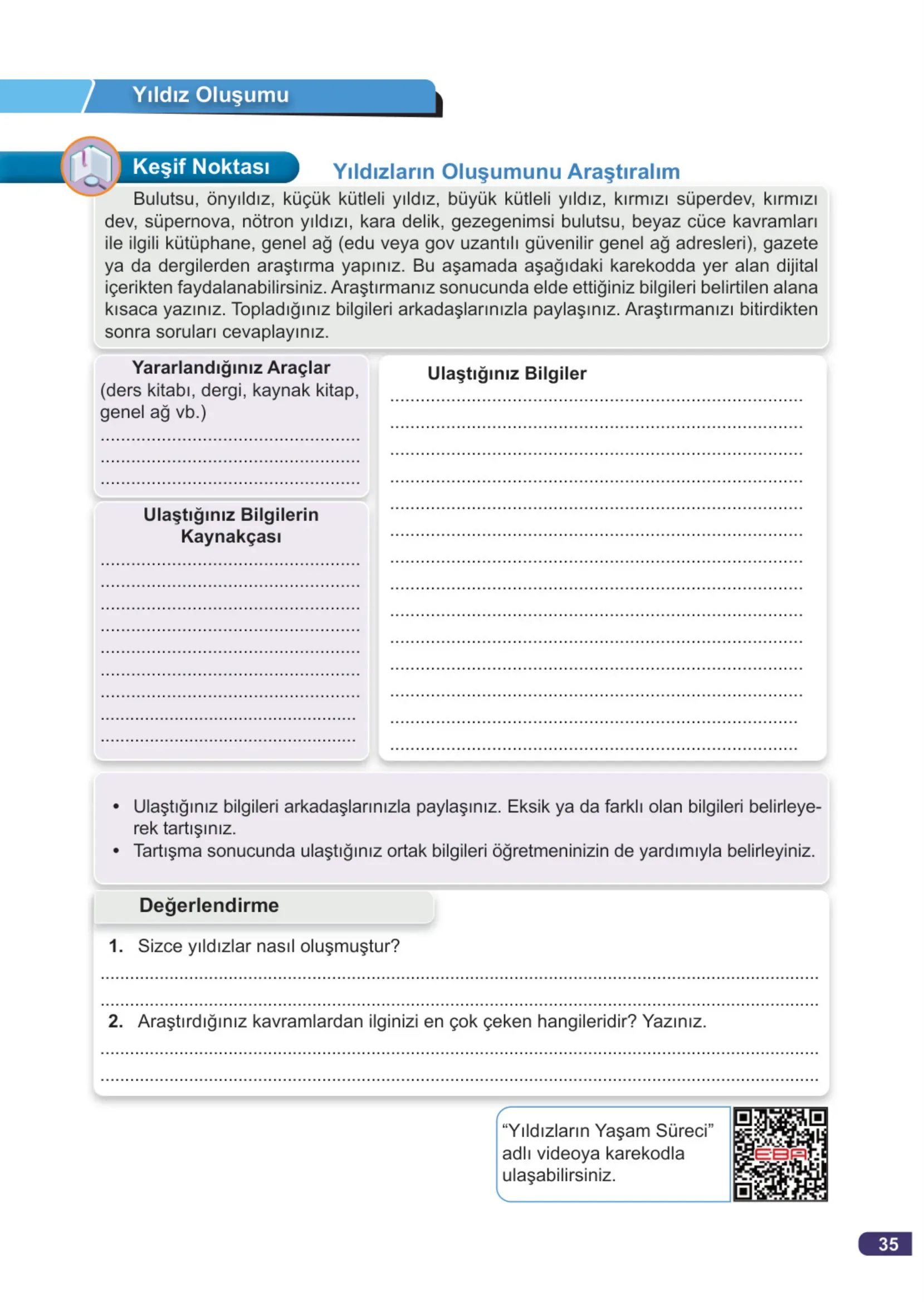 7. Sınıf Fen Bilimleri Ders Kitabı Cevapları Meb Yayınları 1. Kitap Sayfa 35