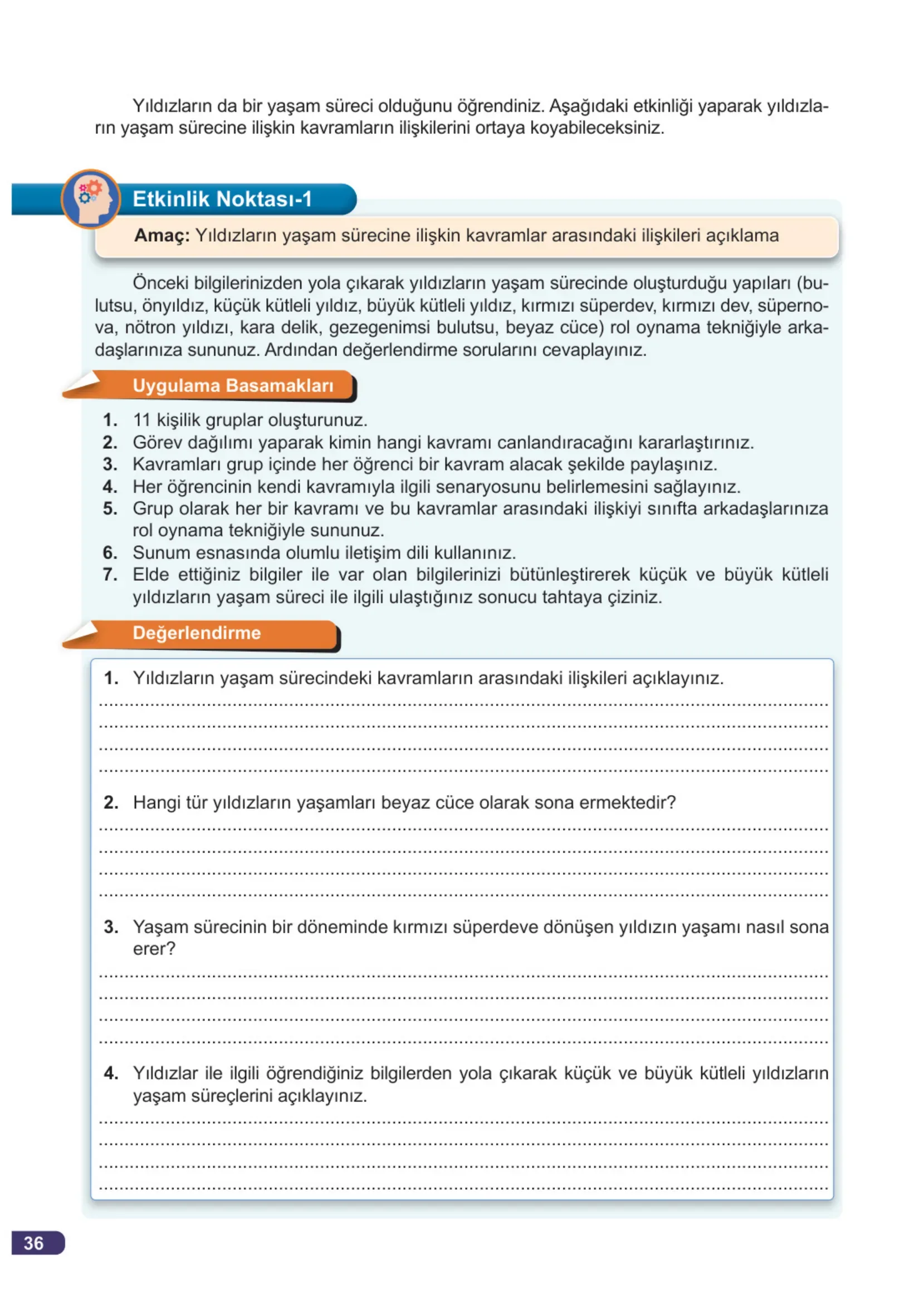 7. Sınıf Fen Bilimleri Ders Kitabı Cevapları Meb Yayınları 1. Kitap Sayfa 36