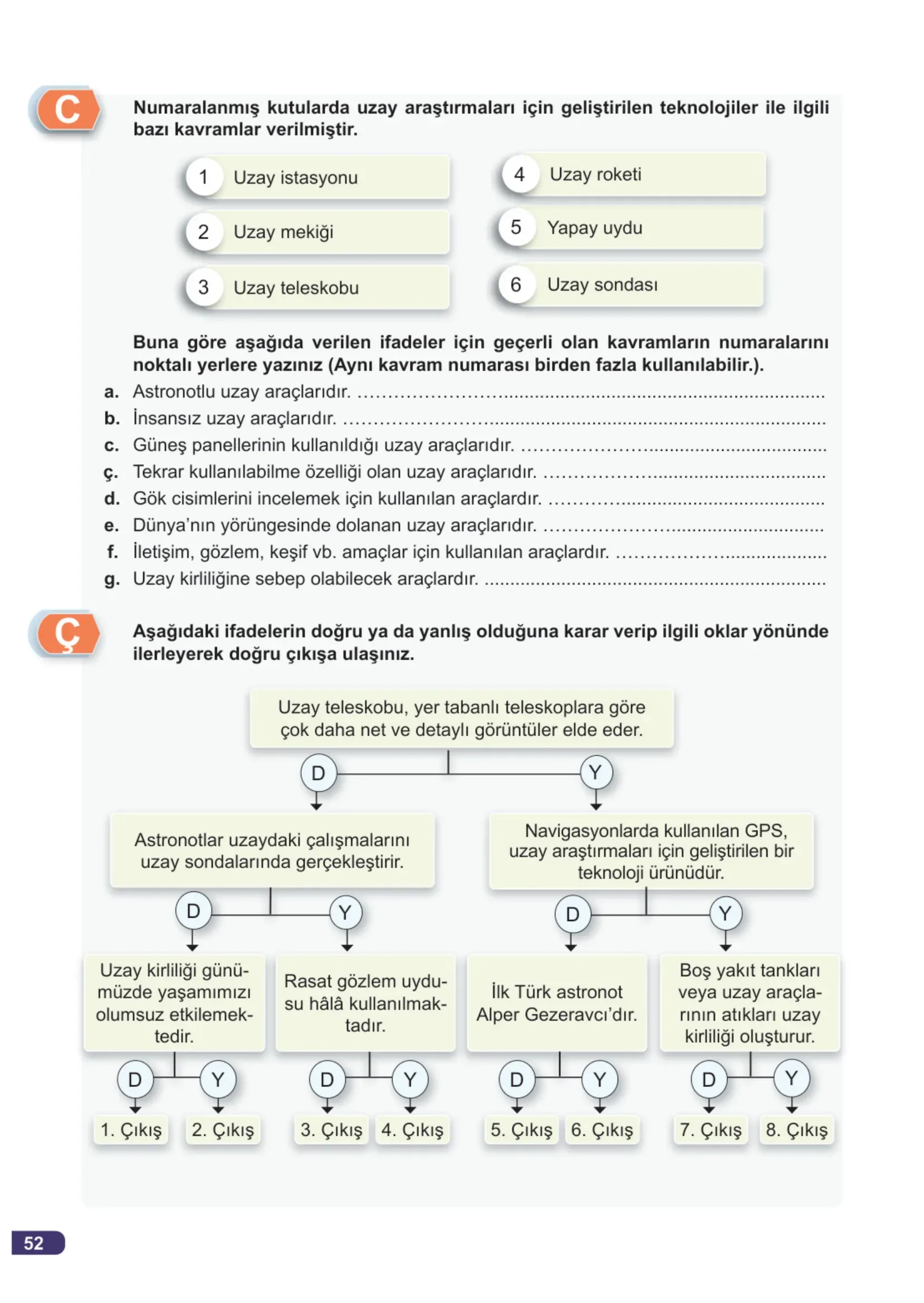 7. Sınıf Fen Bilimleri Ders Kitabı Cevapları Meb Yayınları 1. Kitap Sayfa 52