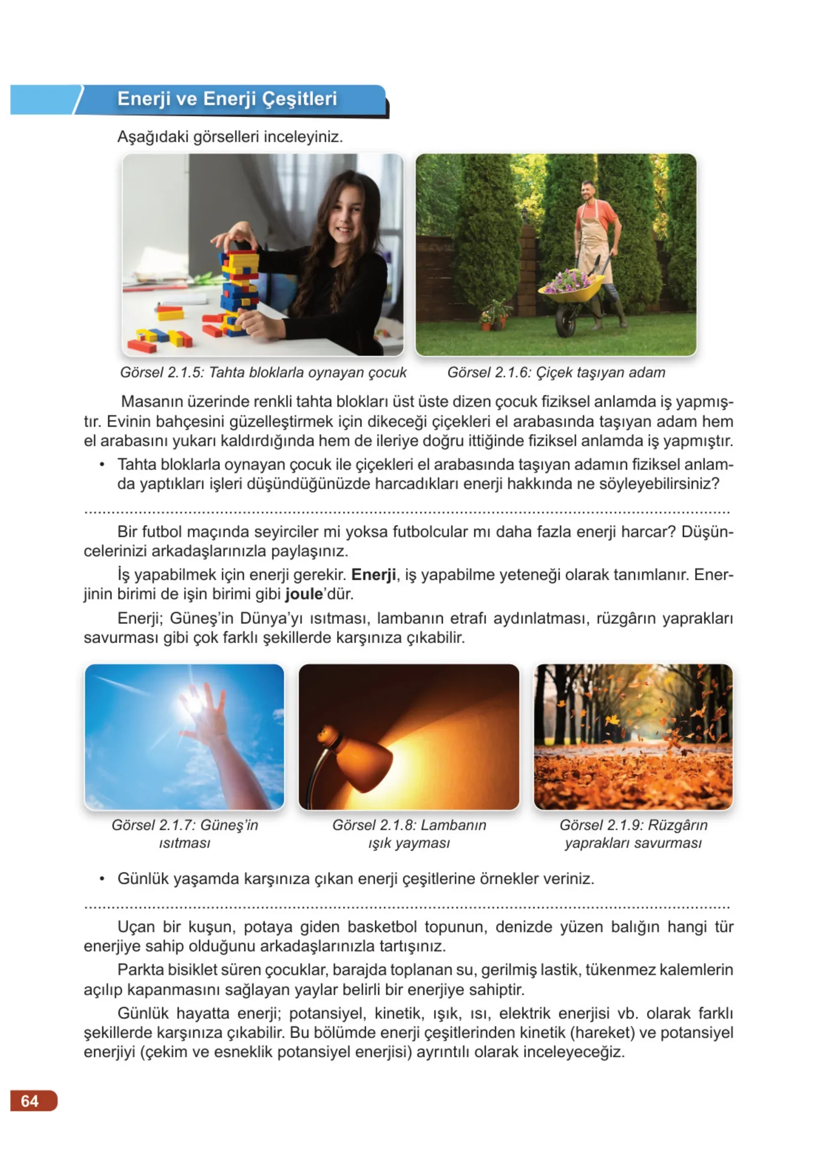 7. Sınıf Fen Bilimleri Ders Kitabı Cevapları Meb Yayınları 1. Kitap Sayfa 64