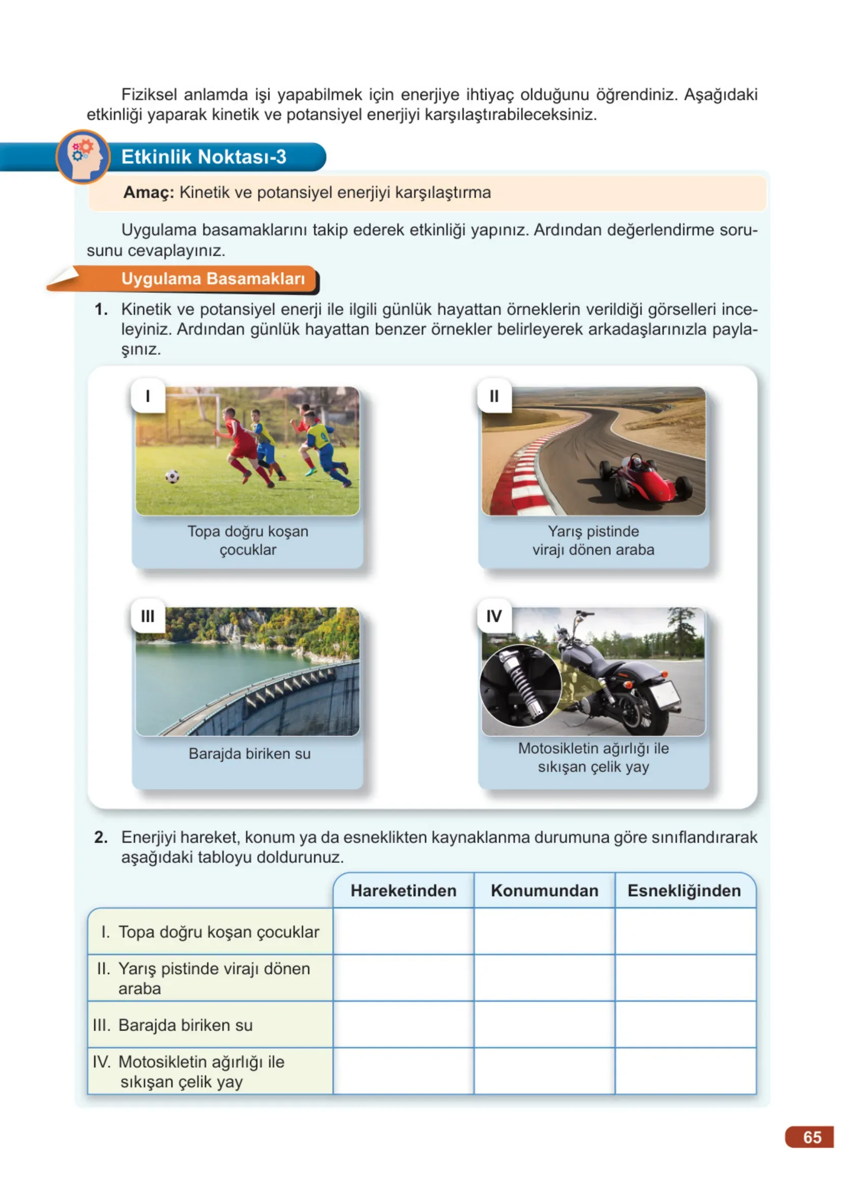 7. Sınıf Fen Bilimleri Ders Kitabı Cevapları Meb Yayınları 1. Kitap Sayfa 65