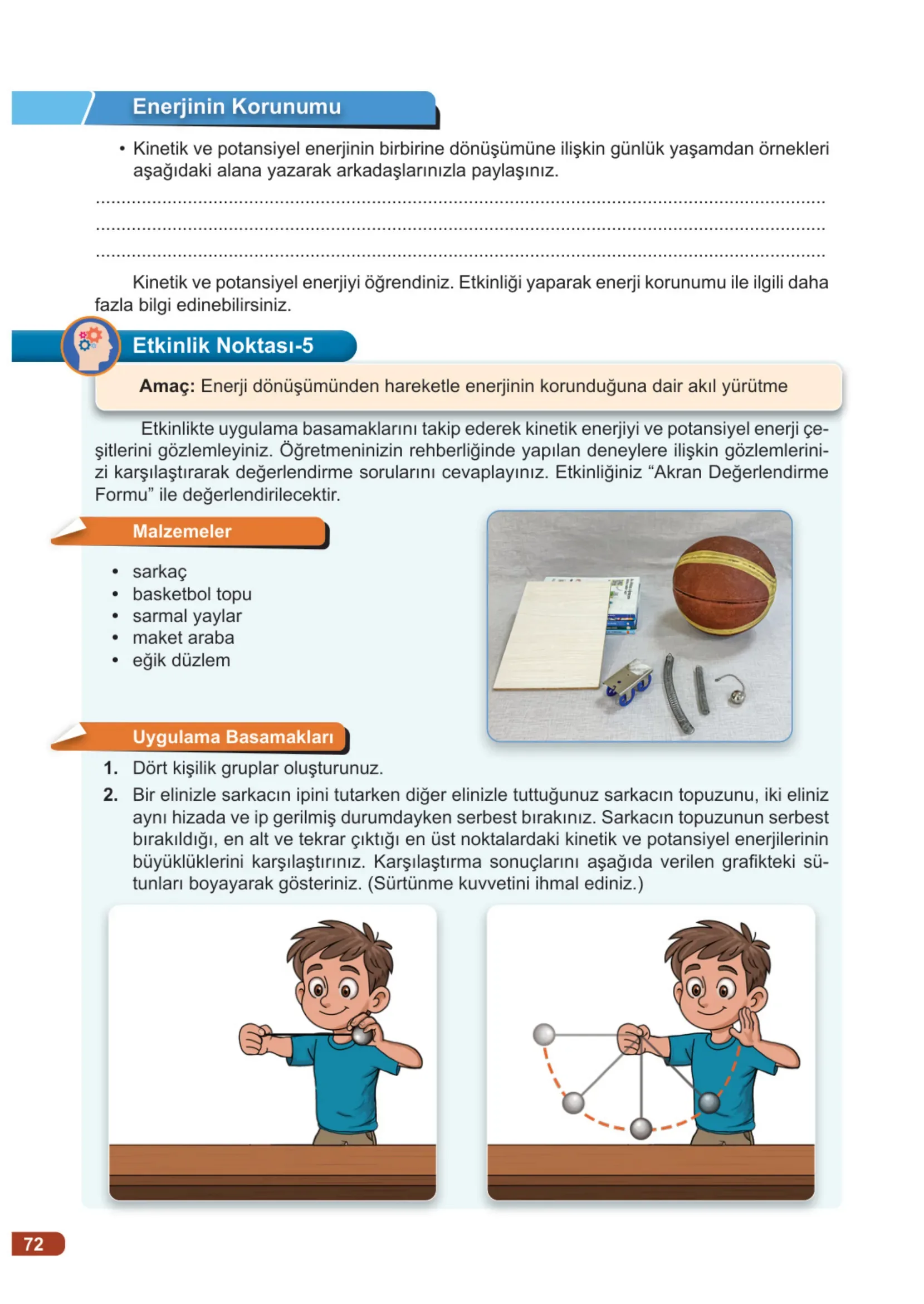 7. Sınıf Fen Bilimleri Ders Kitabı Cevapları Meb Yayınları 1. Kitap Sayfa 72