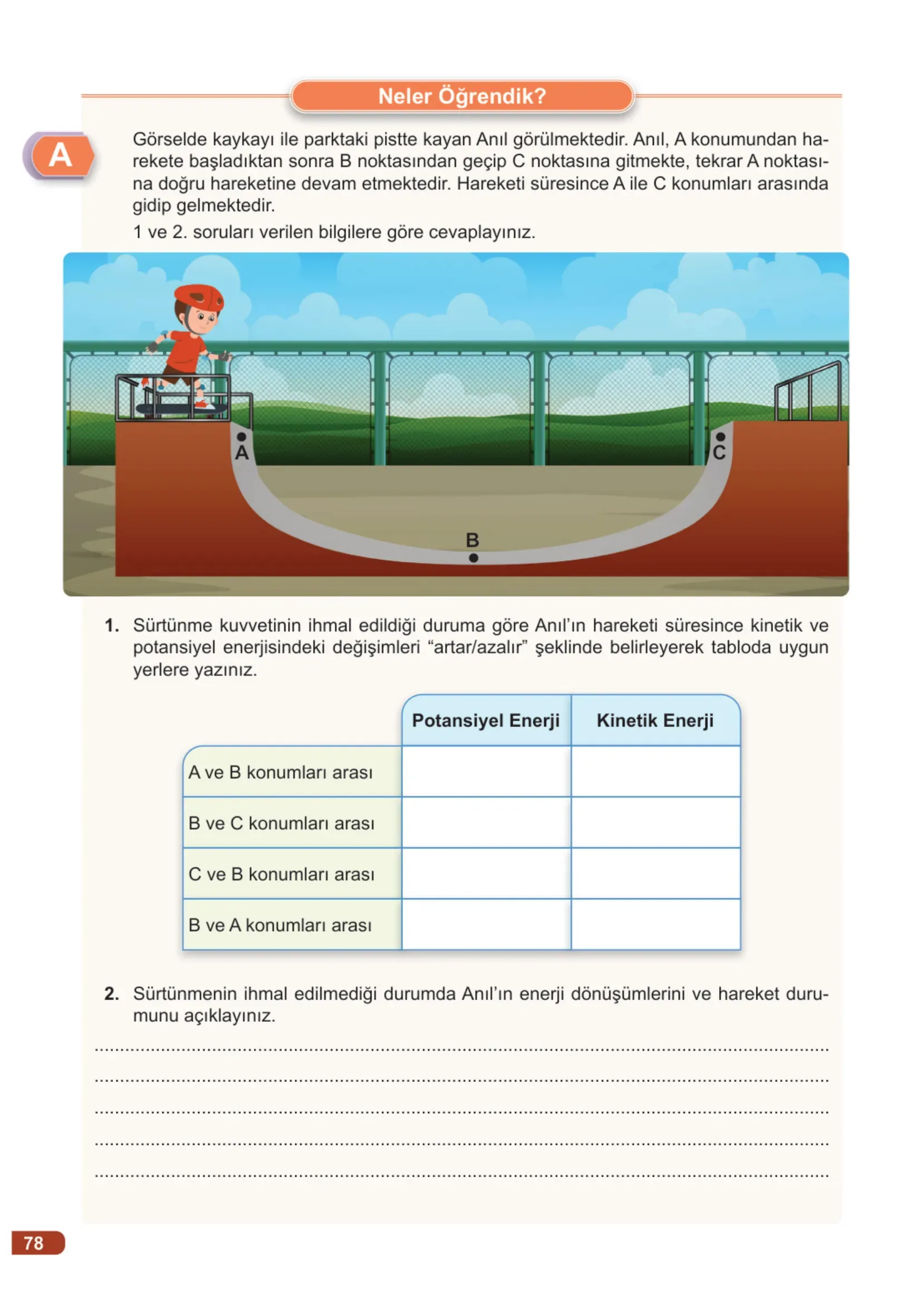 7. Sınıf Fen Bilimleri Ders Kitabı Cevapları Meb Yayınları 1. Kitap Sayfa 78