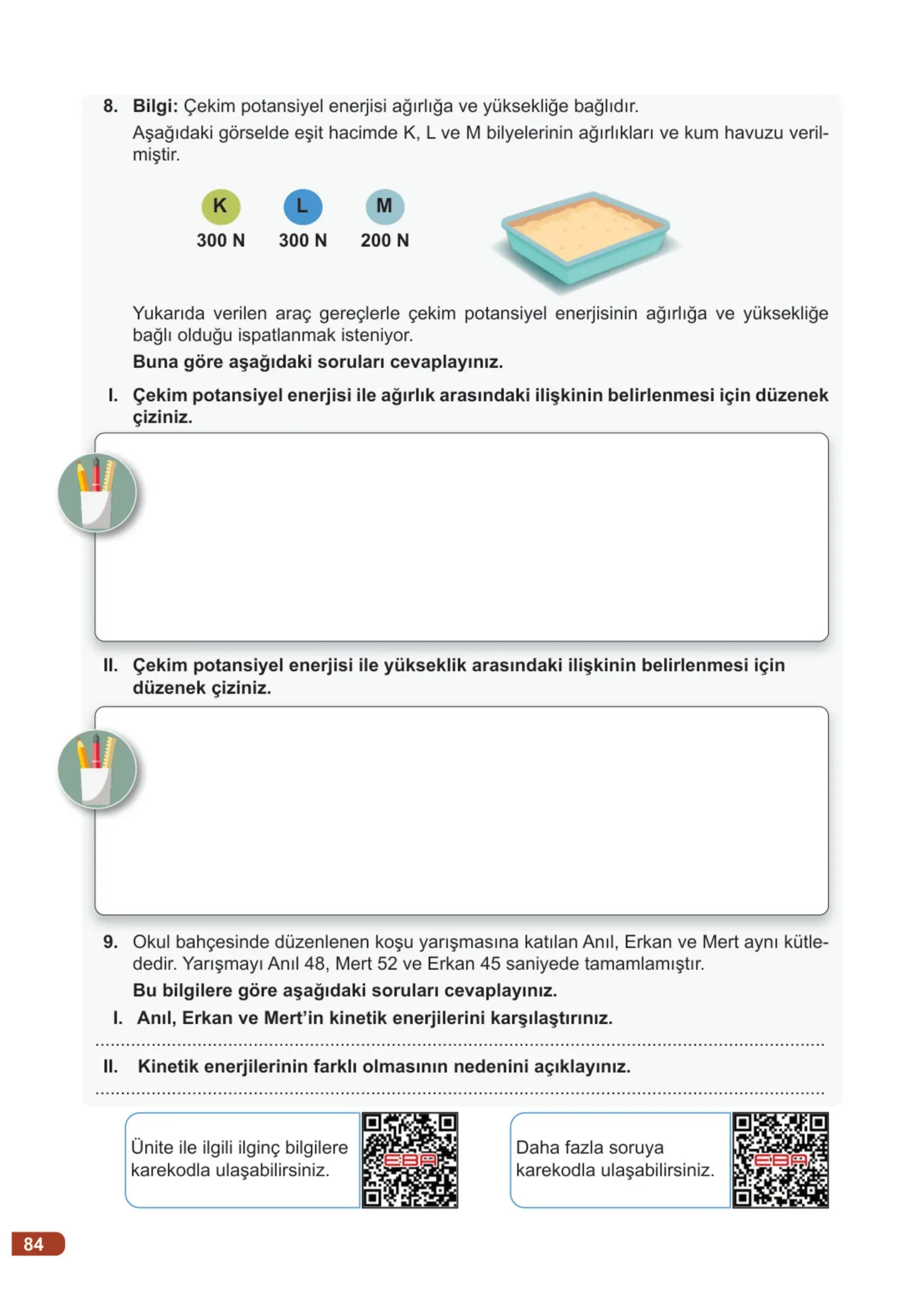 7. Sınıf Fen Bilimleri Ders Kitabı Cevapları Meb Yayınları 1. Kitap Sayfa 84