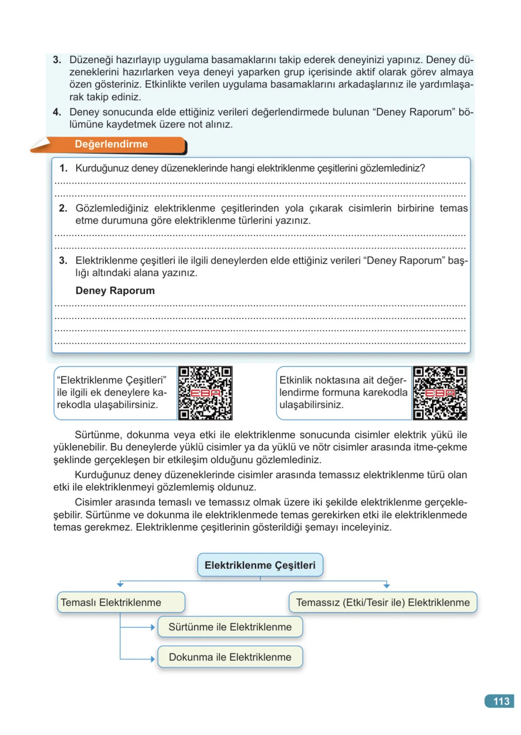 7. Sınıf Fen Bilimleri Ders Kitabı Cevapları Meb Yayınları 2. Kitap Sayfa 113