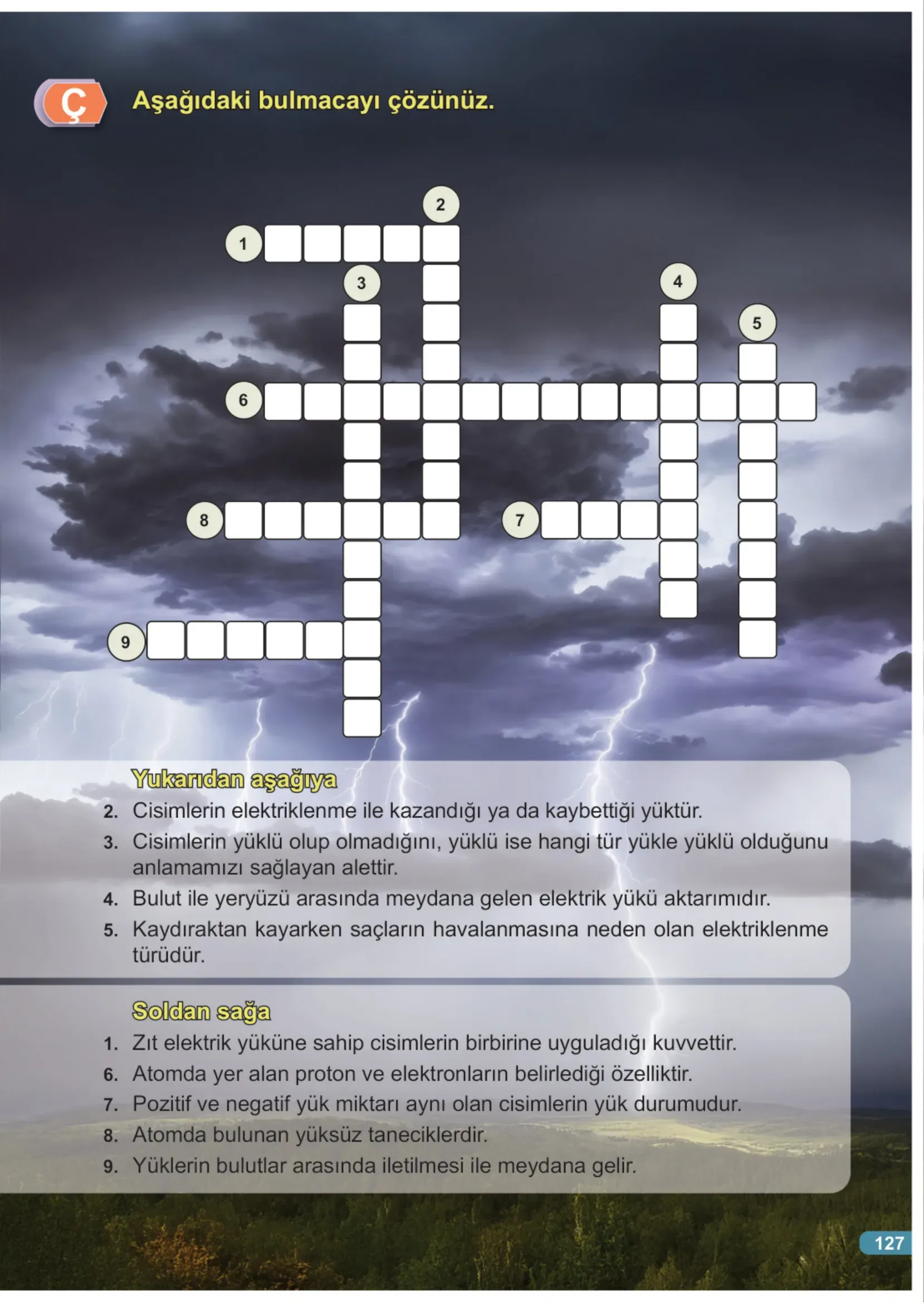 7. Sınıf Fen Bilimleri Ders Kitabı Cevapları Meb Yayınları 2. Kitap Sayfa 127