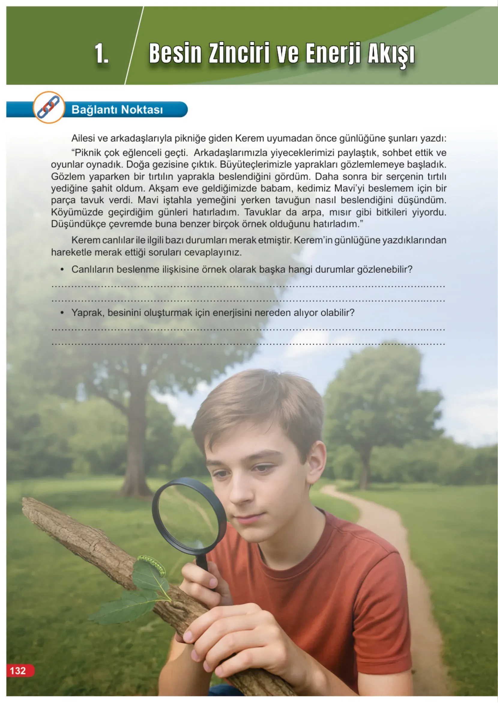 7. Sınıf Fen Bilimleri Ders Kitabı Cevapları Meb Yayınları 2. Kitap Sayfa 132