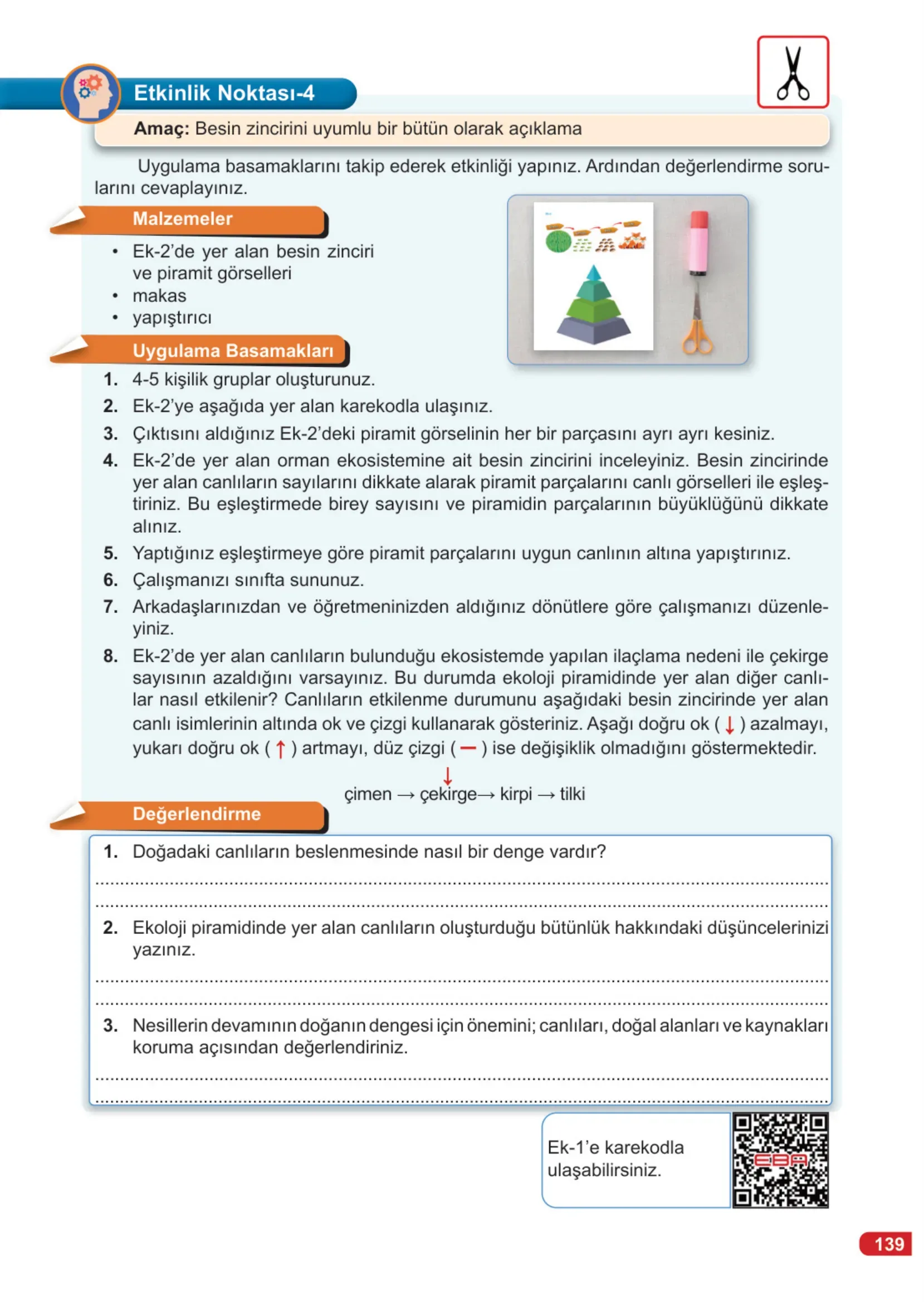 7. Sınıf Fen Bilimleri Ders Kitabı Cevapları Meb Yayınları 2. Kitap Sayfa 139