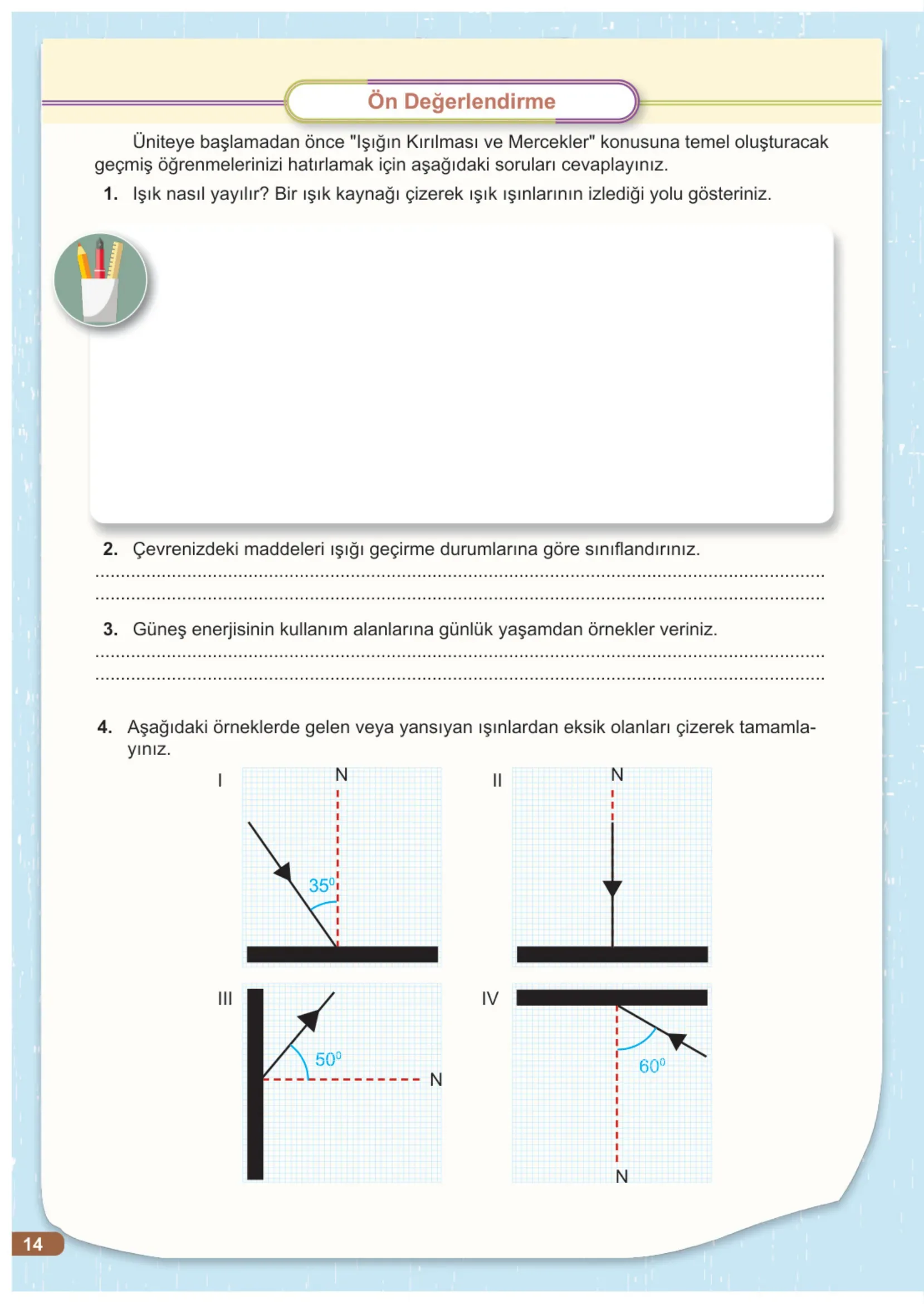 7. Sınıf Fen Bilimleri Ders Kitabı Cevapları Meb Yayınları 2. Kitap Sayfa 14