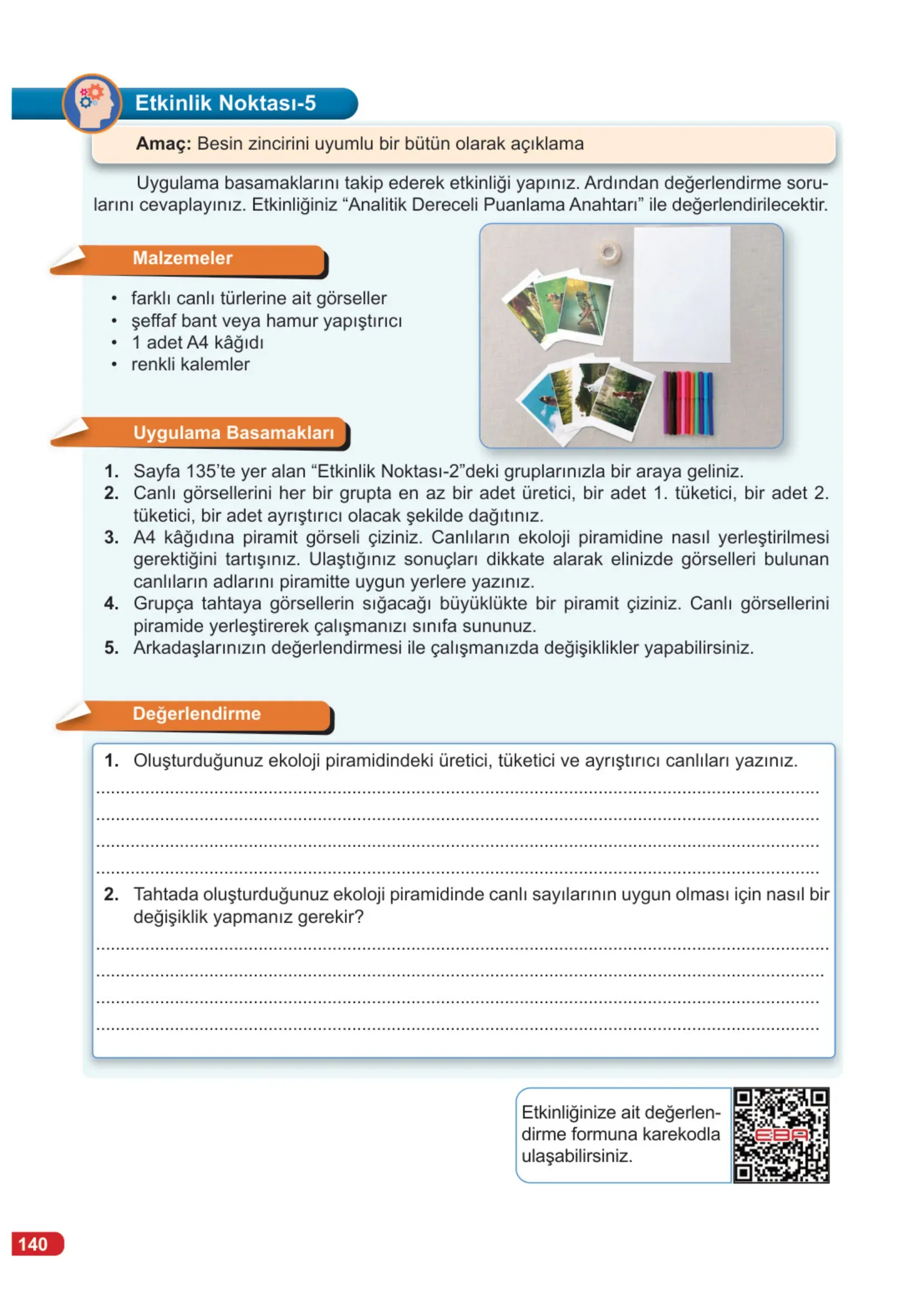 7. Sınıf Fen Bilimleri Ders Kitabı Cevapları Meb Yayınları 2. Kitap Sayfa 140