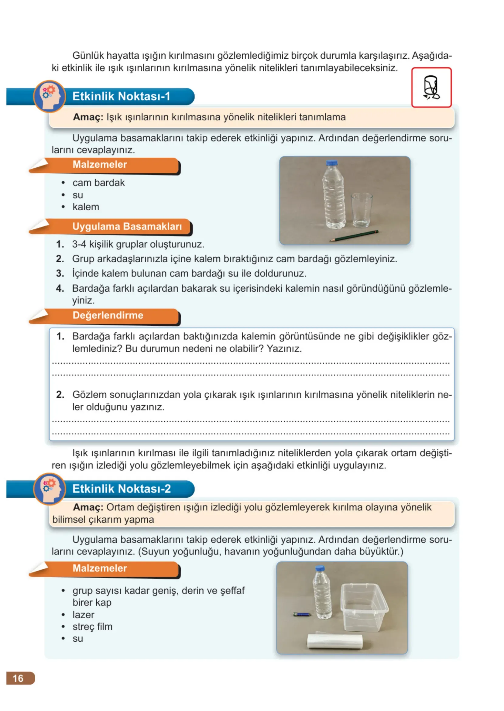 7. Sınıf Fen Bilimleri Ders Kitabı Cevapları Meb Yayınları 2. Kitap Sayfa 16