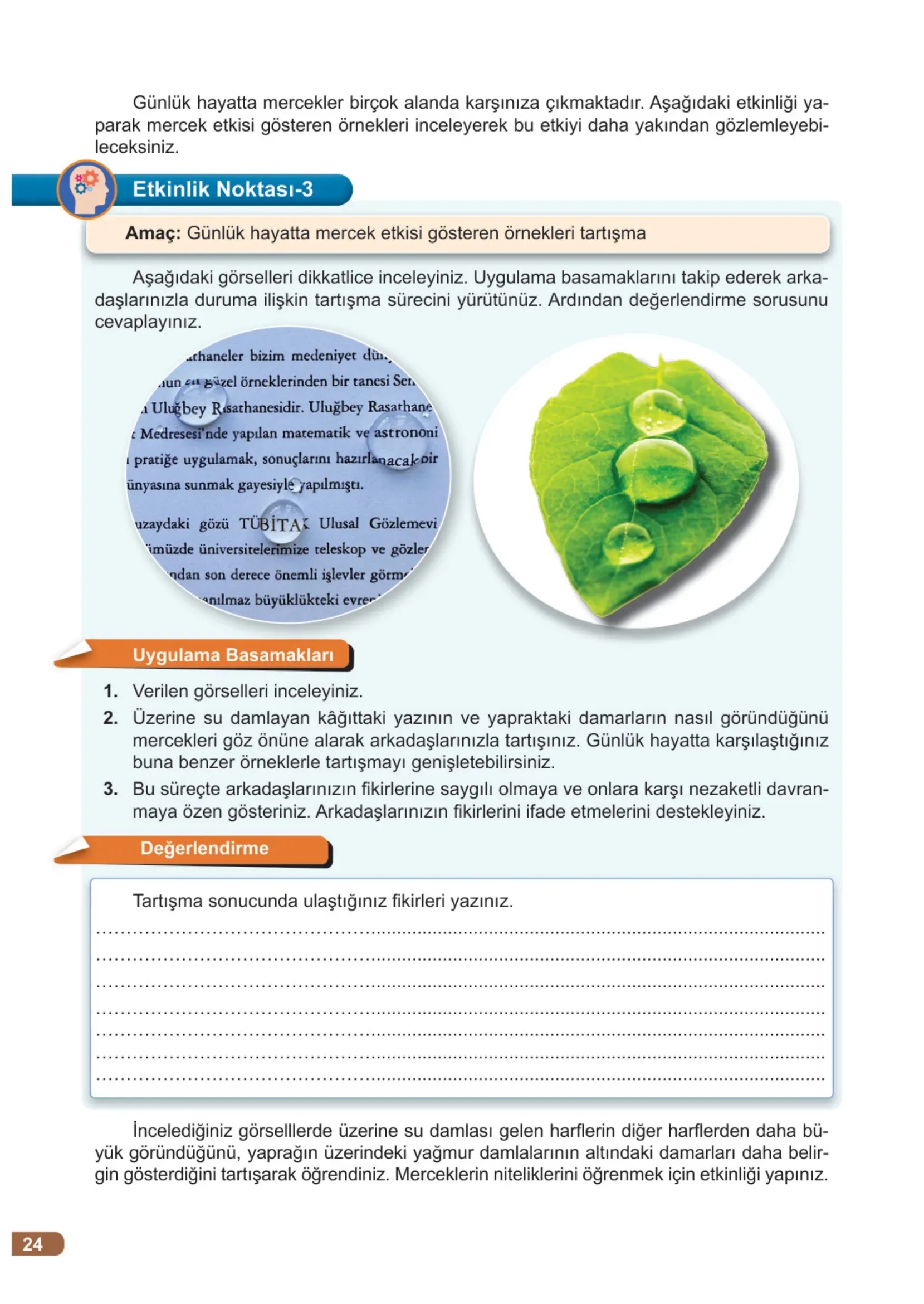 7. Sınıf Fen Bilimleri Ders Kitabı Cevapları Meb Yayınları 2. Kitap Sayfa 24