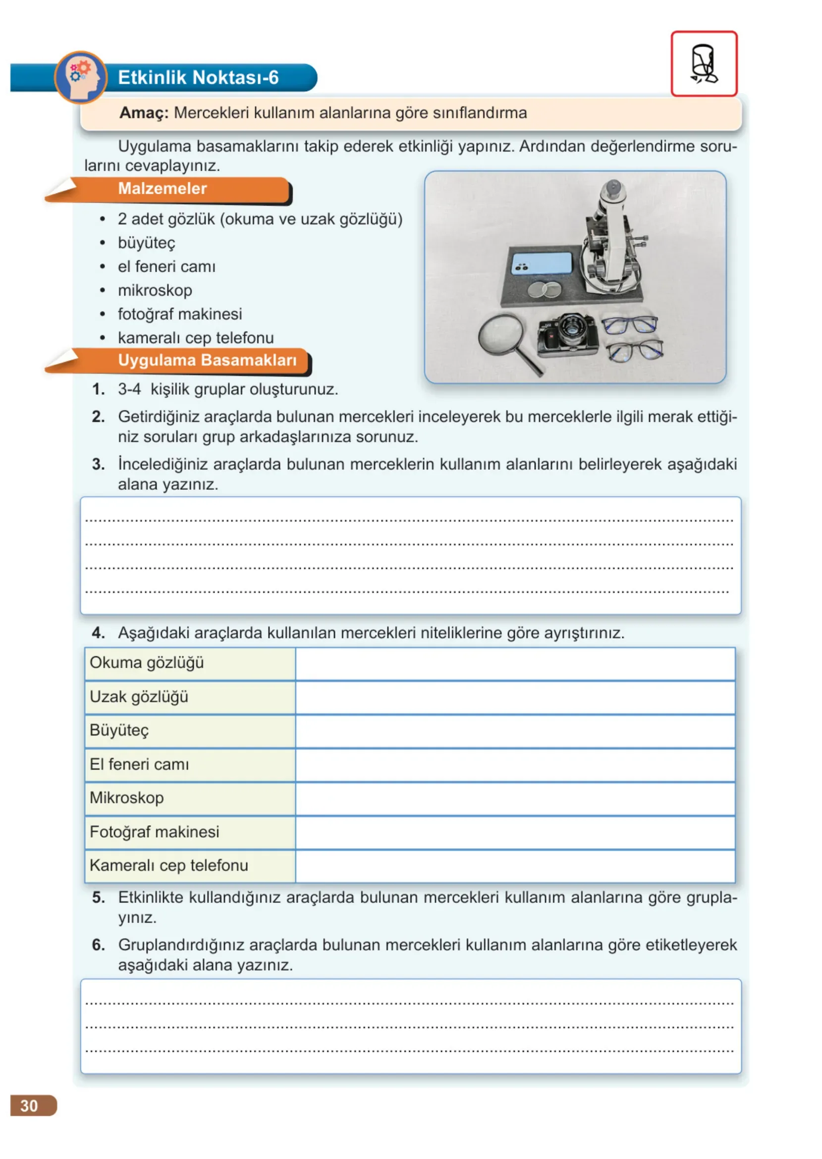 7. Sınıf Fen Bilimleri Ders Kitabı Cevapları Meb Yayınları 2. Kitap Sayfa 30