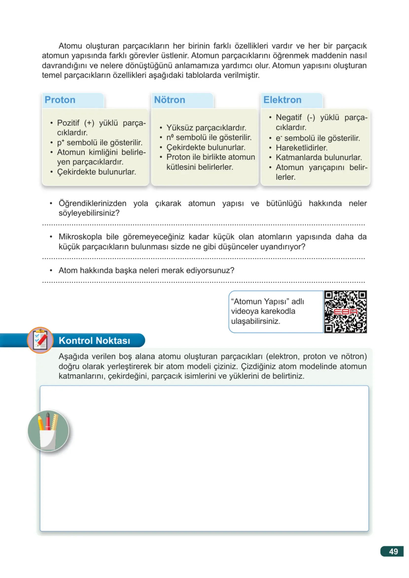 7. Sınıf Fen Bilimleri Ders Kitabı Cevapları Meb Yayınları 2. Kitap Sayfa 49