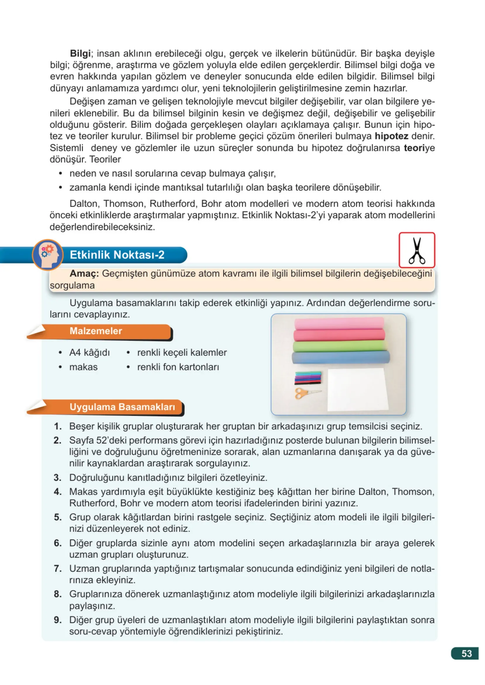 7. Sınıf Fen Bilimleri Ders Kitabı Cevapları Meb Yayınları 2. Kitap Sayfa 53