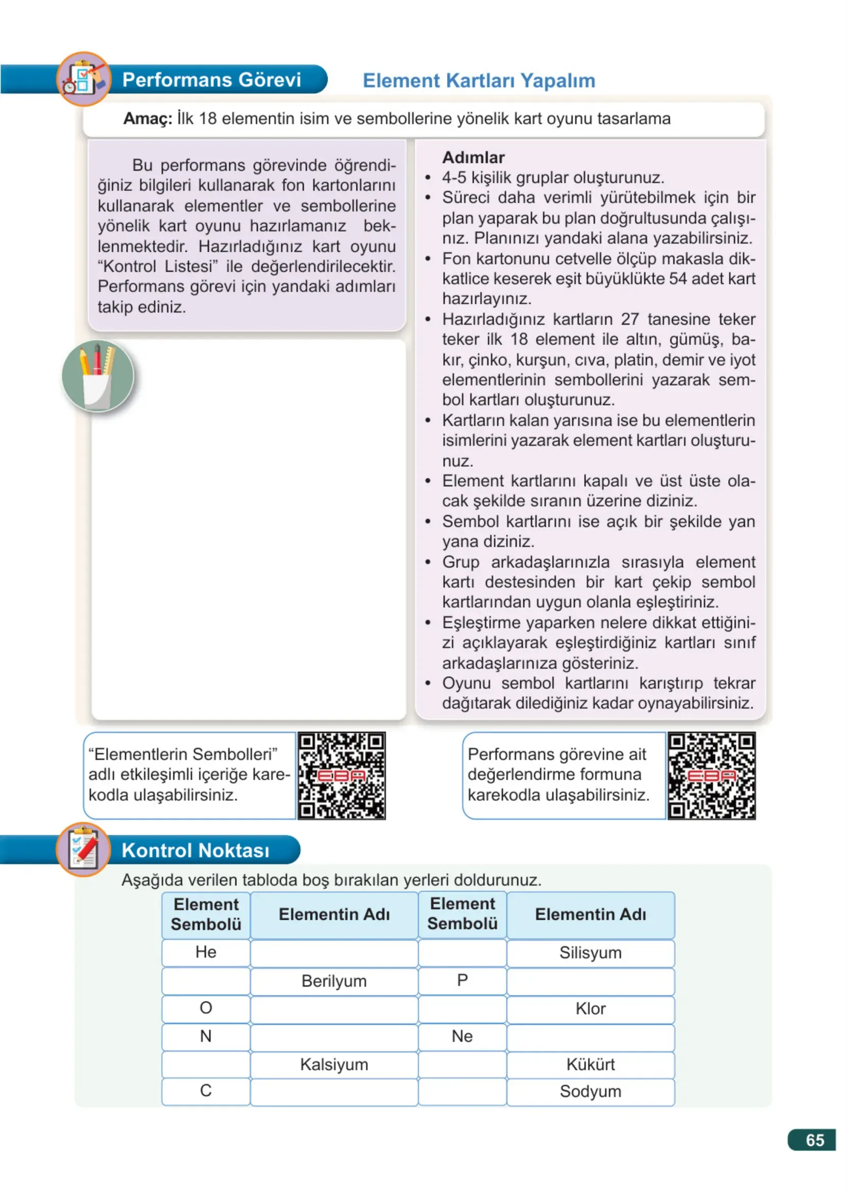 7. Sınıf Fen Bilimleri Ders Kitabı Cevapları Meb Yayınları 2. Kitap Sayfa 65