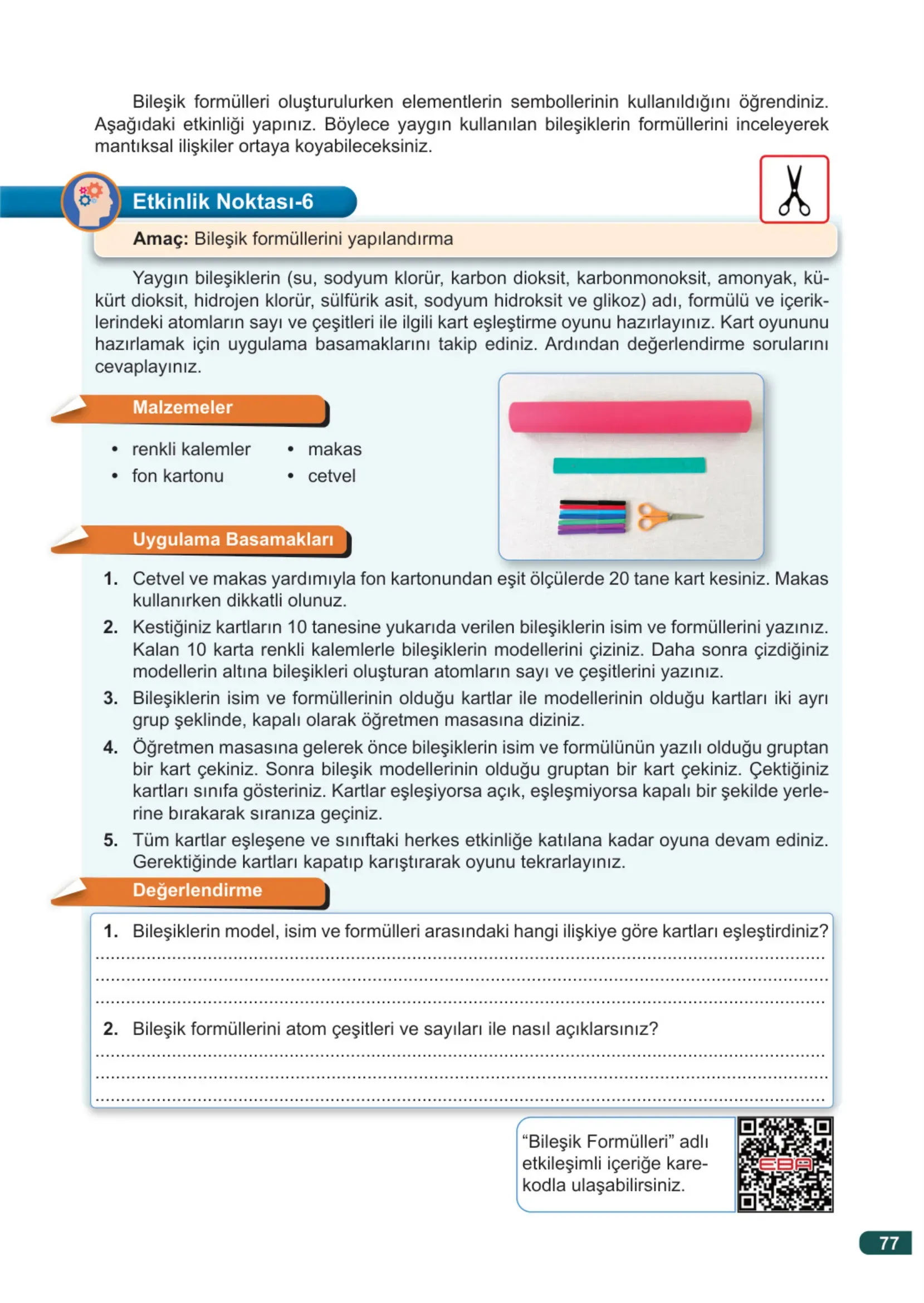 7. Sınıf Fen Bilimleri Ders Kitabı Cevapları Meb Yayınları 2. Kitap Sayfa 77