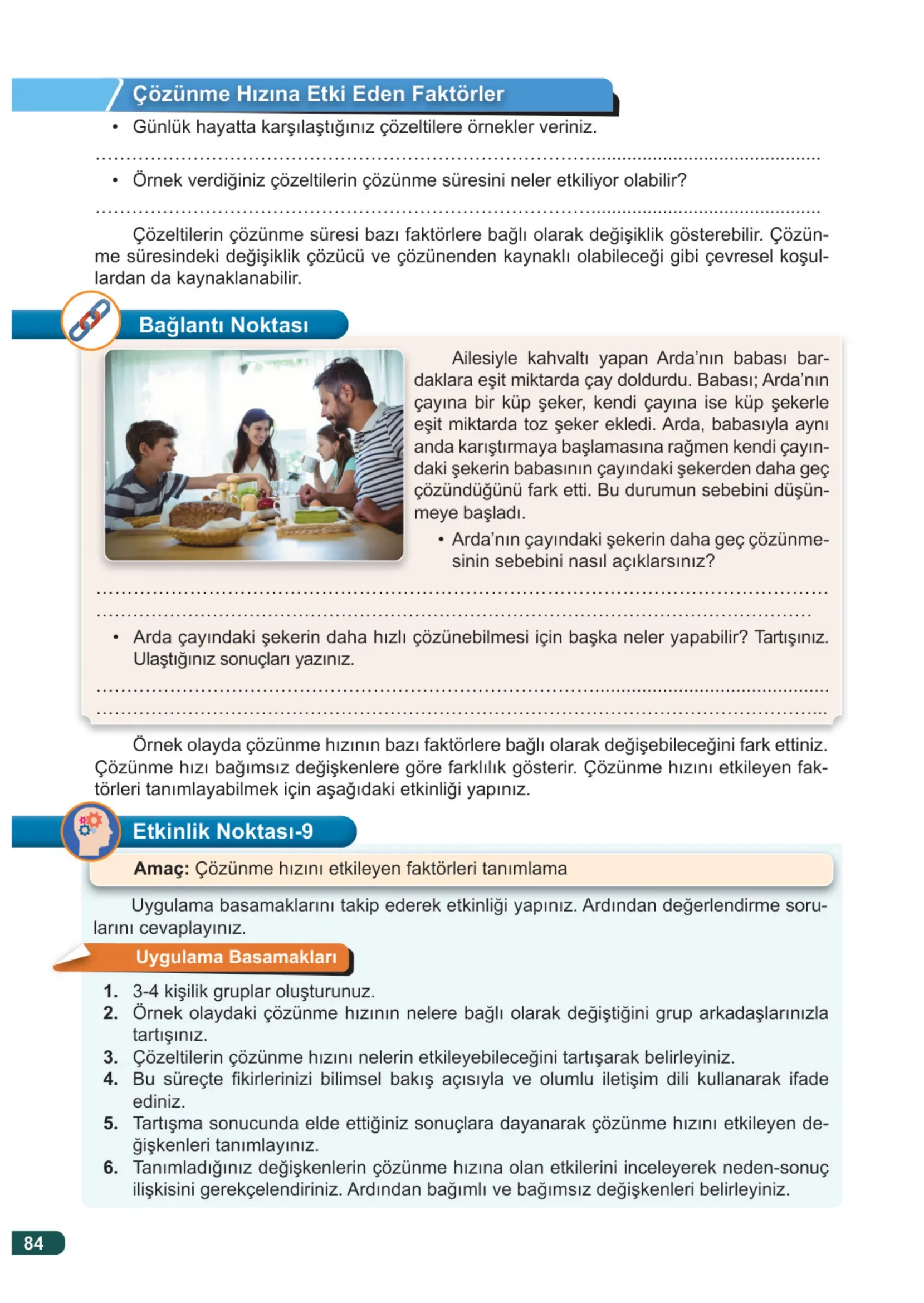 7. Sınıf Fen Bilimleri Ders Kitabı Cevapları Meb Yayınları 2. Kitap Sayfa 84