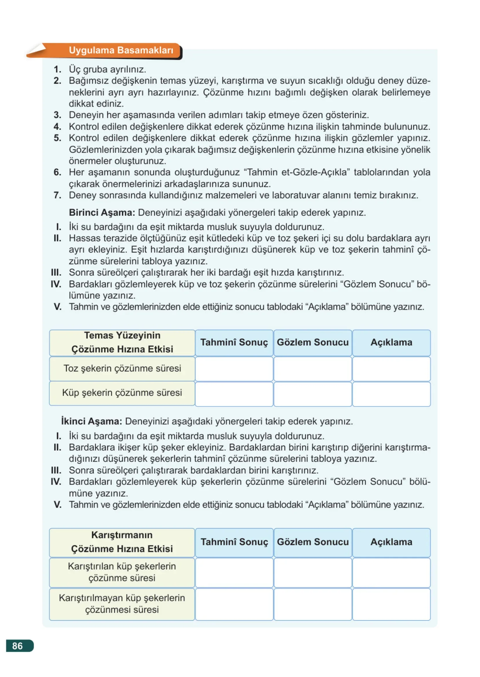 7. Sınıf Fen Bilimleri Ders Kitabı Cevapları Meb Yayınları 2. Kitap Sayfa 86