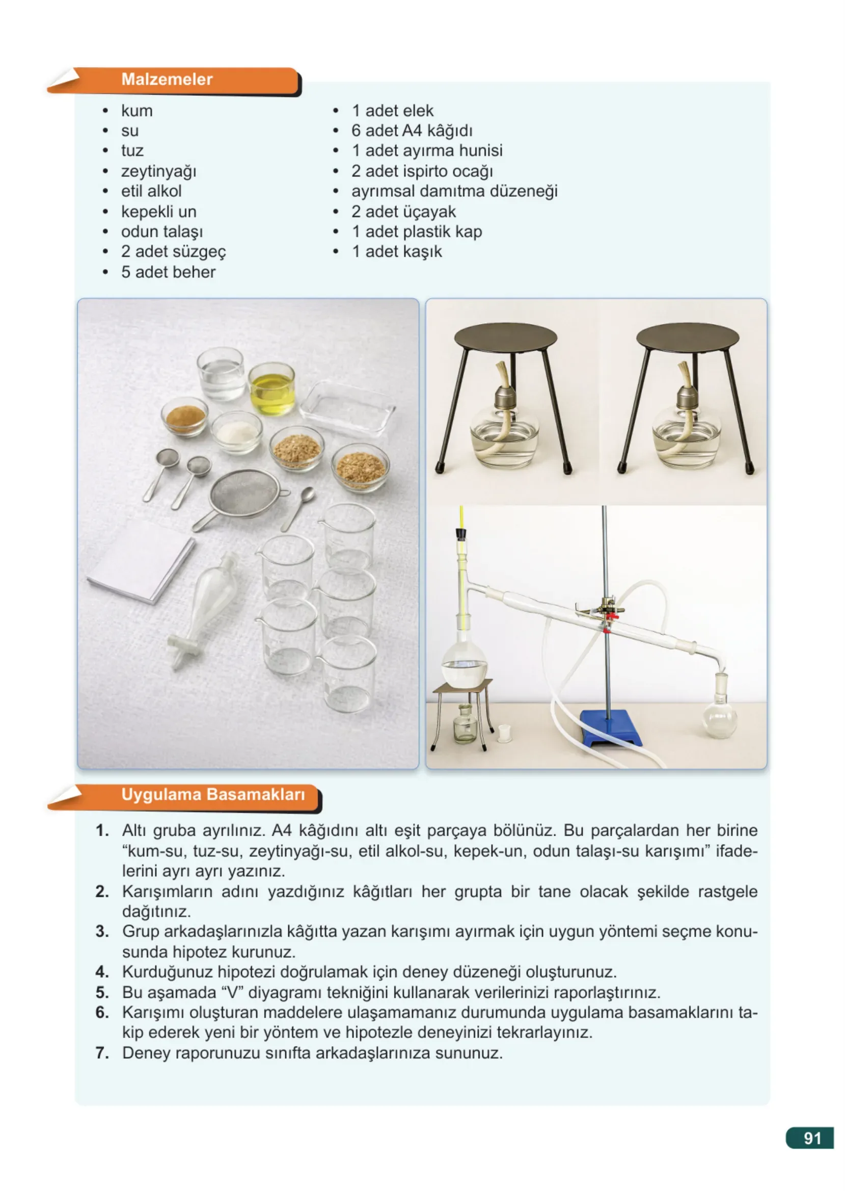 7. Sınıf Fen Bilimleri Ders Kitabı Cevapları Meb Yayınları 2. Kitap Sayfa 91