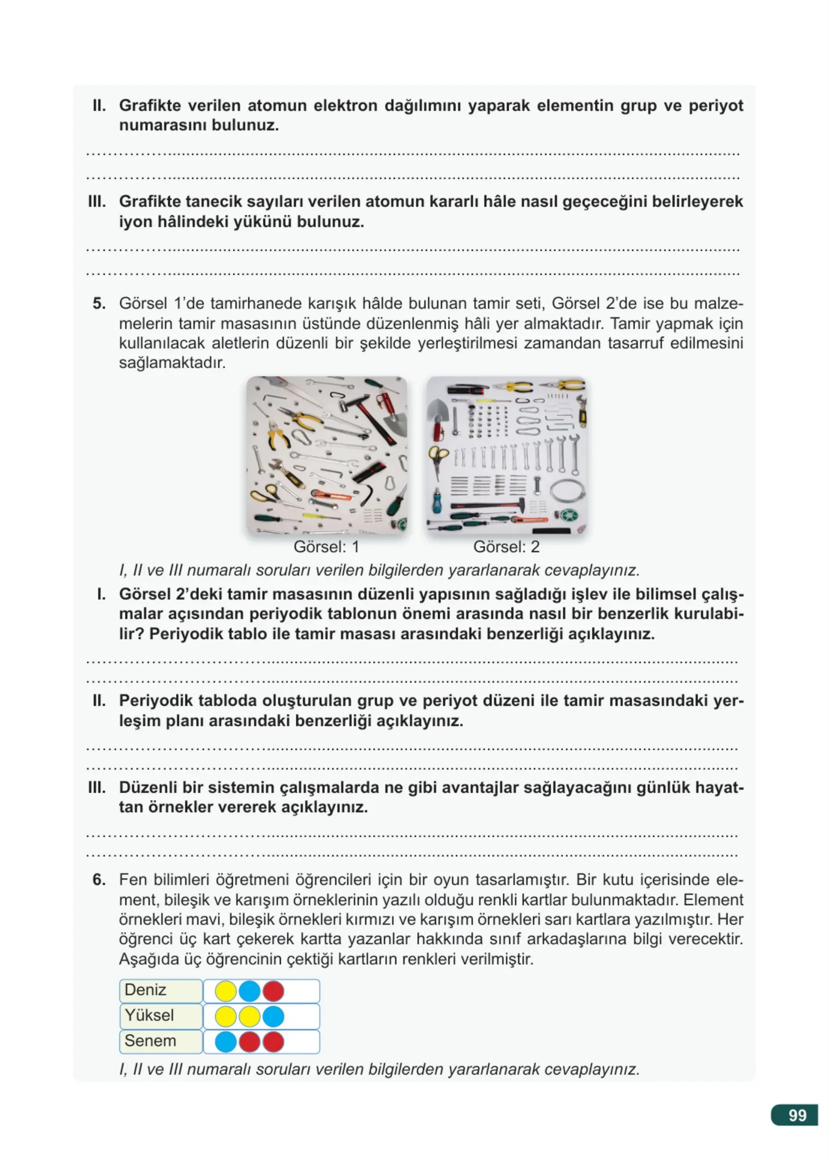 7. Sınıf Fen Bilimleri Ders Kitabı Cevapları Meb Yayınları 2. Kitap Sayfa 99